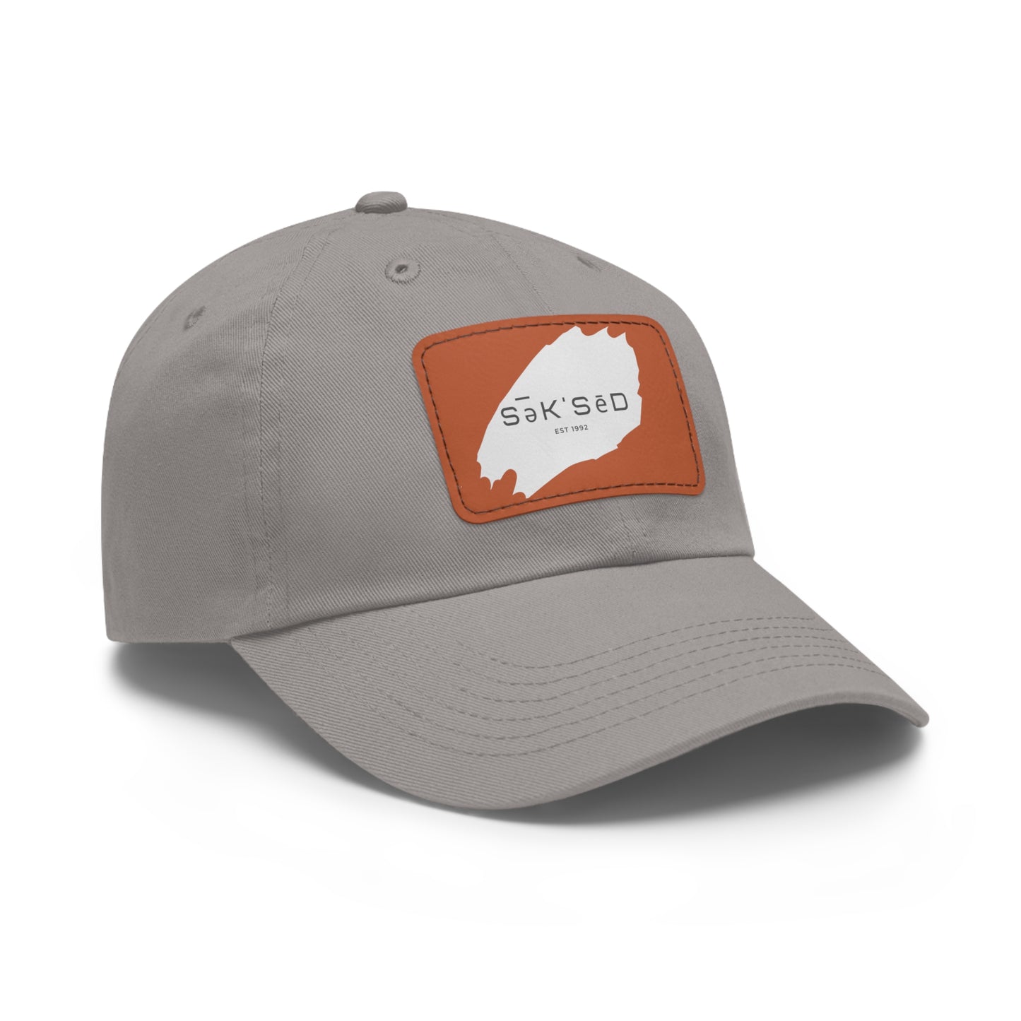 ANYONE CAN SUCCEED Dad Hat with Rectangular Leather Patch