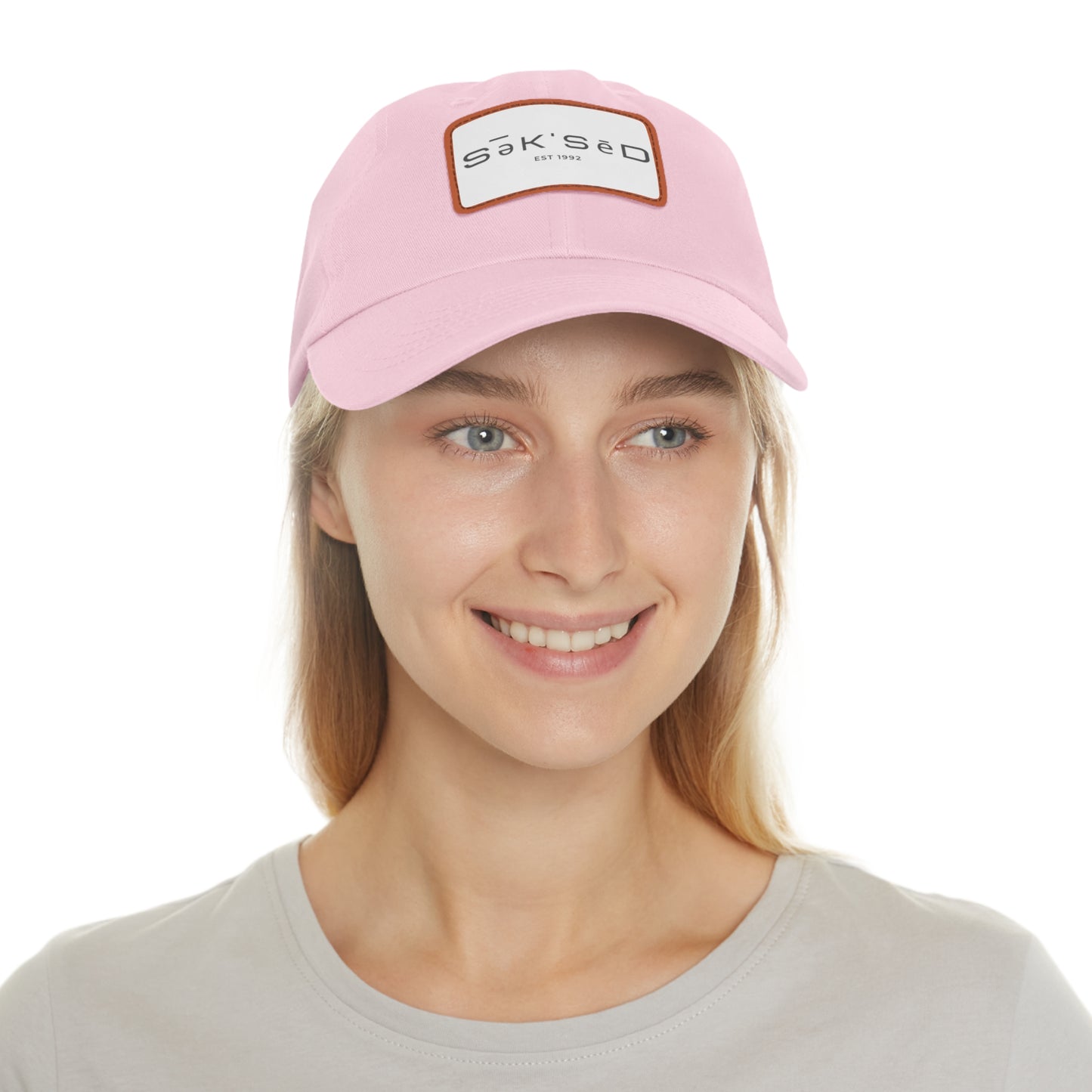 ANYONE CAN SUCCEED Dad Hat with Rectangular Leather Patch