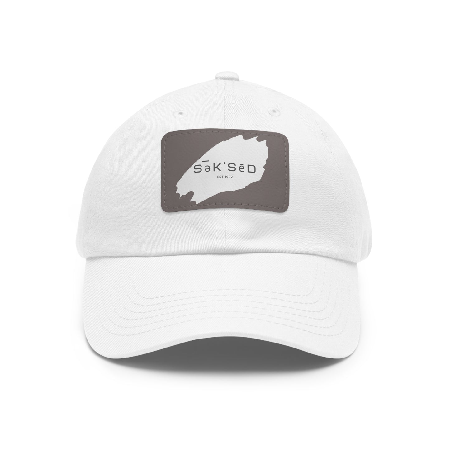 ANYONE CAN SUCCEED Dad Hat with Rectangular Leather Patch