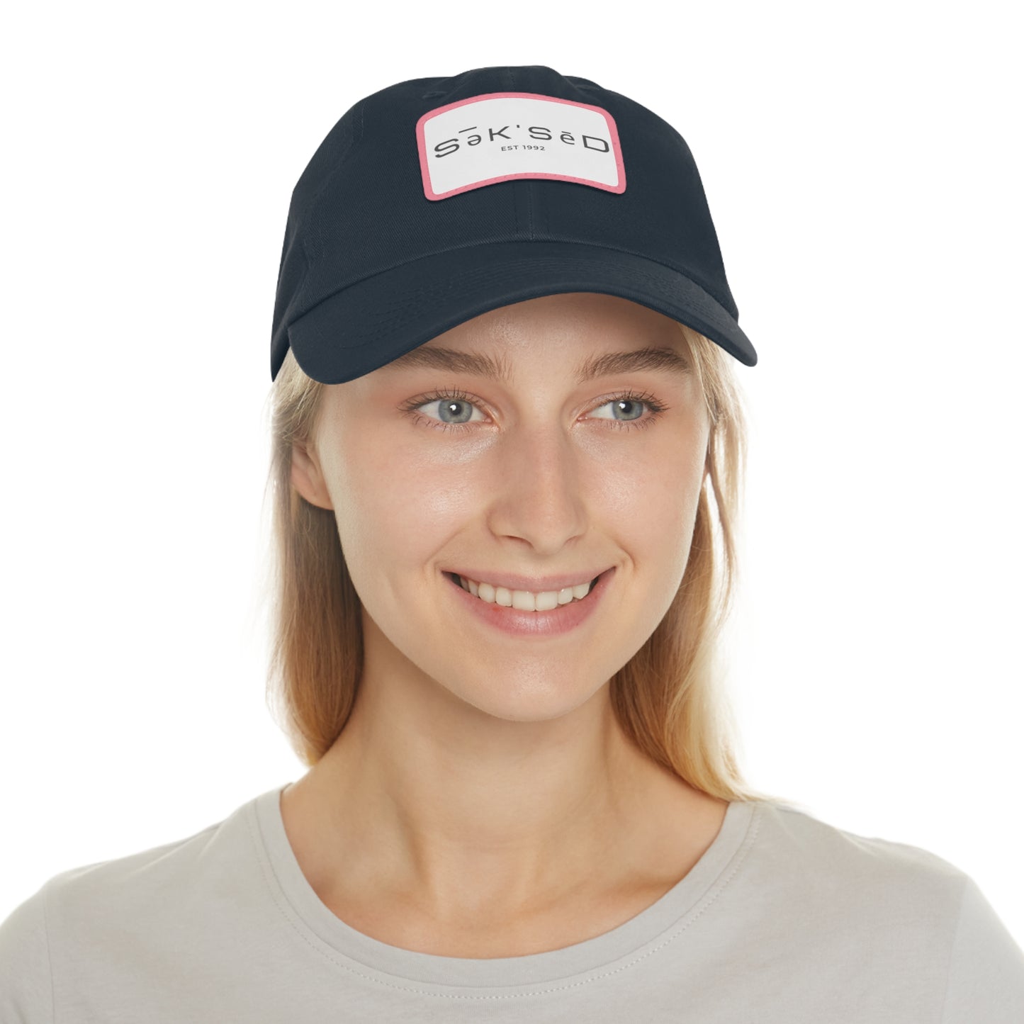 ANYONE CAN SUCCEED Dad Hat with Rectangular Leather Patch