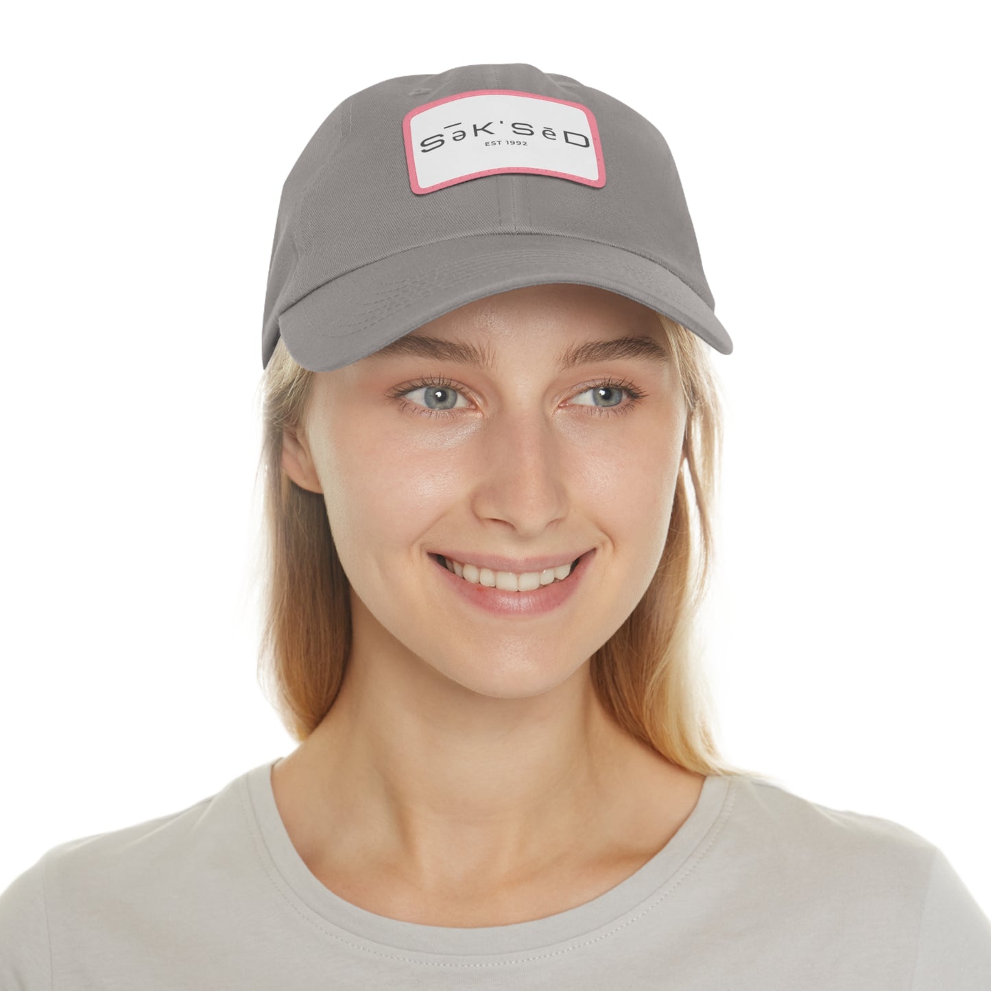 ANYONE CAN SUCCEED Dad Hat with Rectangular Leather Patch