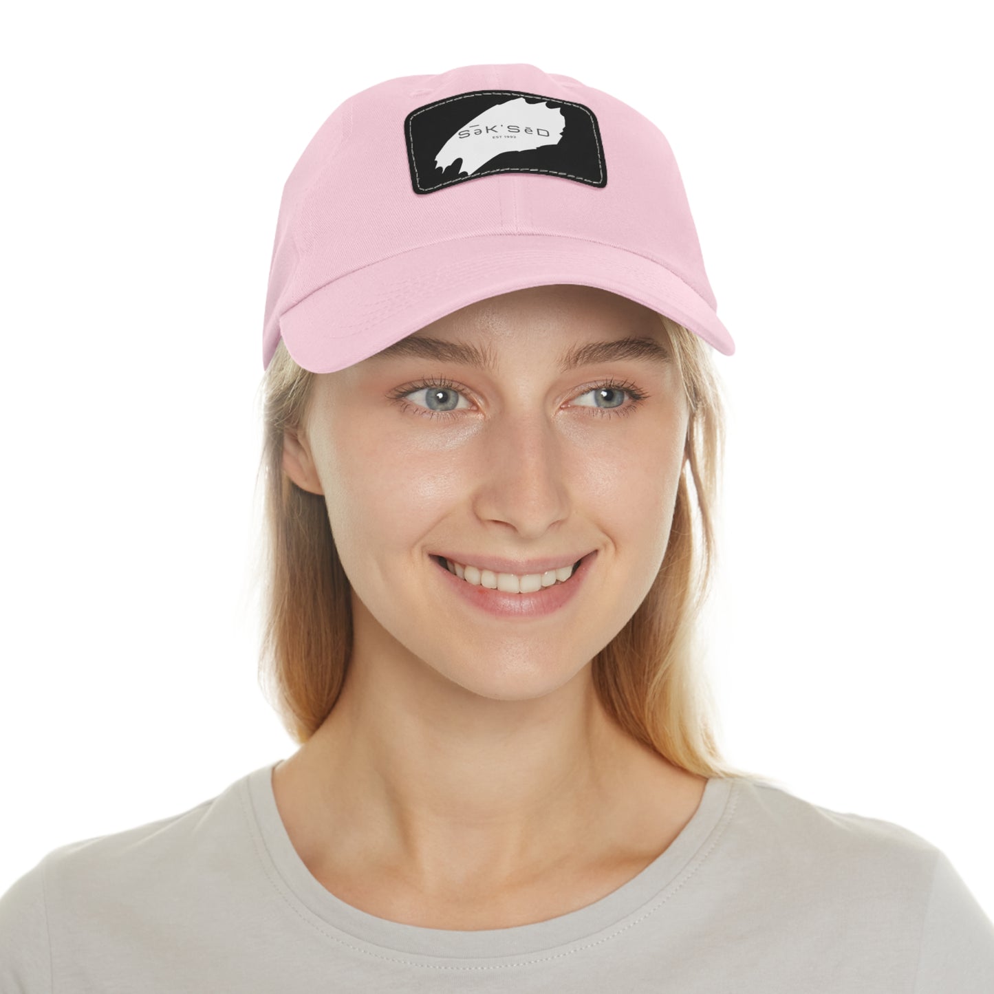 ANYONE CAN SUCCEED Dad Hat with Rectangular Leather Patch