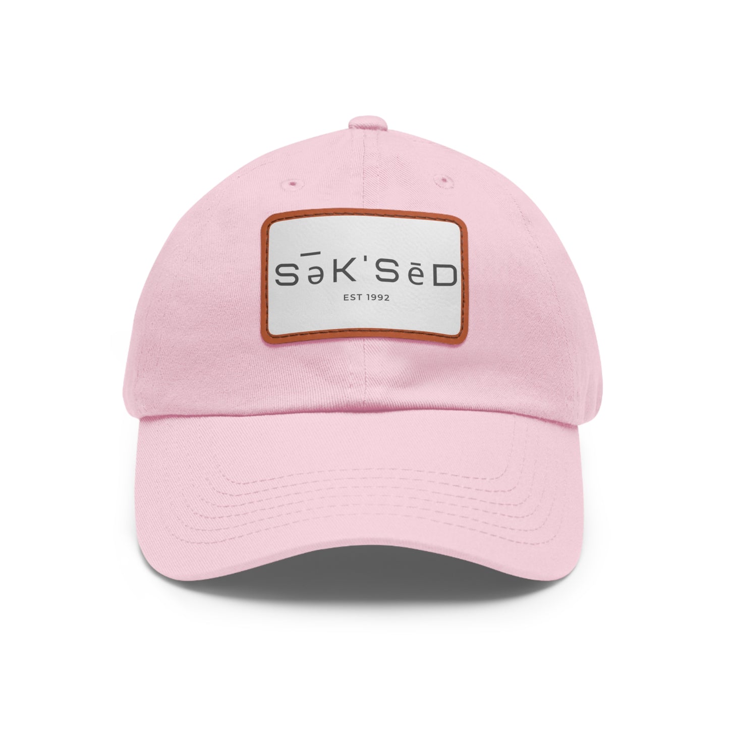 ANYONE CAN SUCCEED Dad Hat with Rectangular Leather Patch