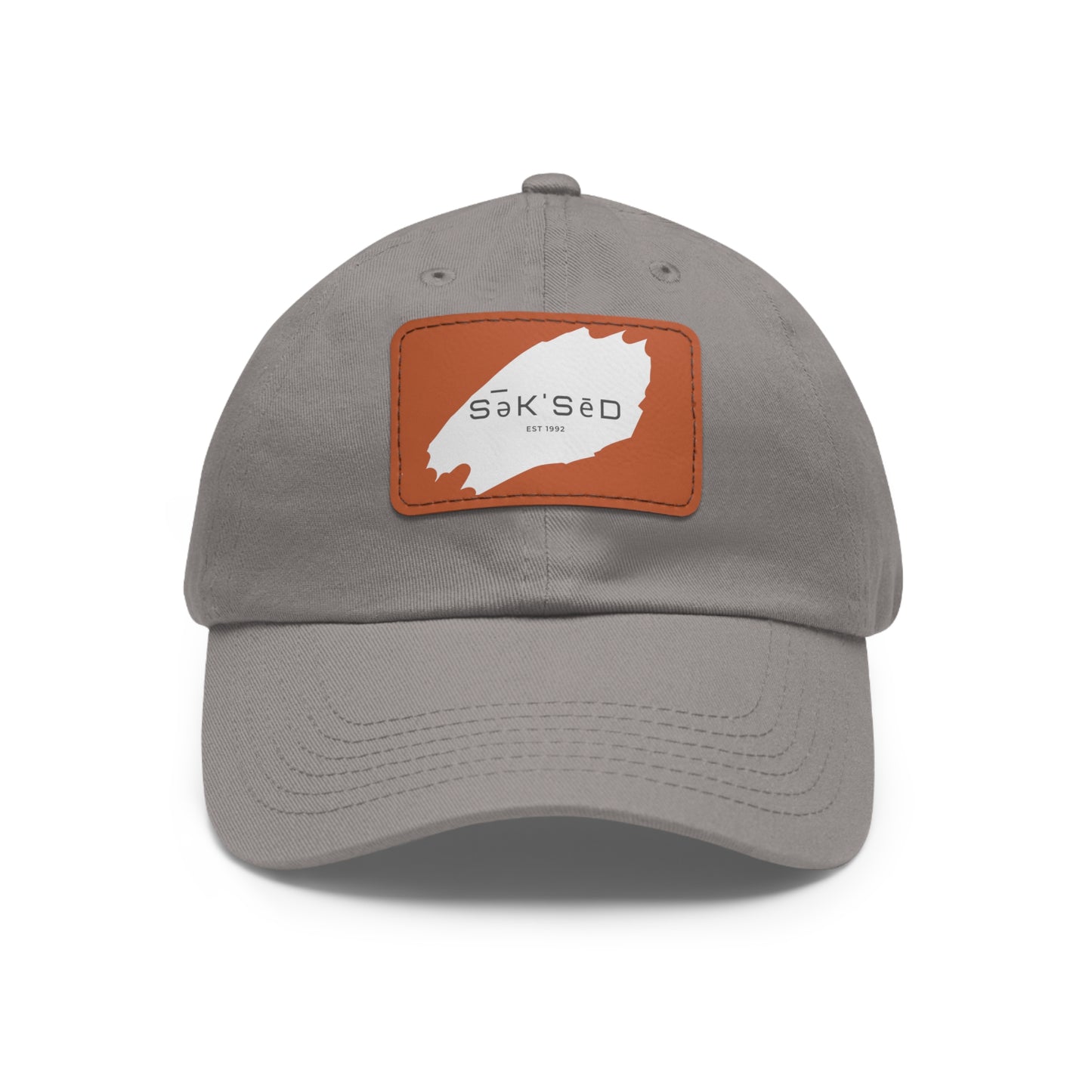 ANYONE CAN SUCCEED Dad Hat with Rectangular Leather Patch