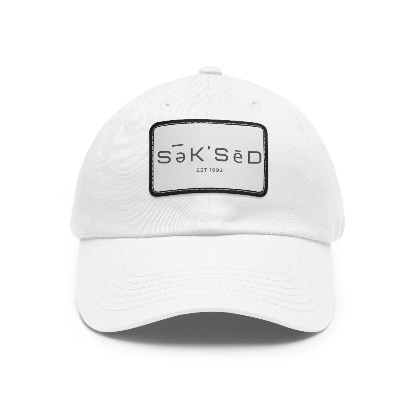 ANYONE CAN SUCCEED Dad Hat with Rectangular Leather Patch