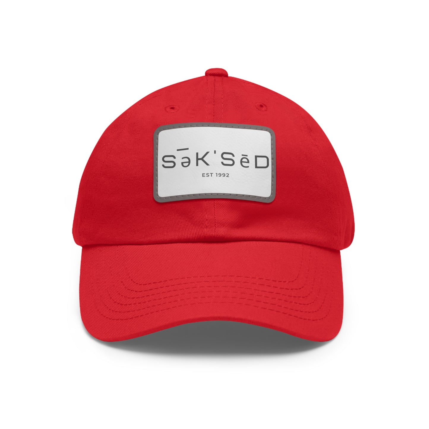 ANYONE CAN SUCCEED Dad Hat with Rectangular Leather Patch