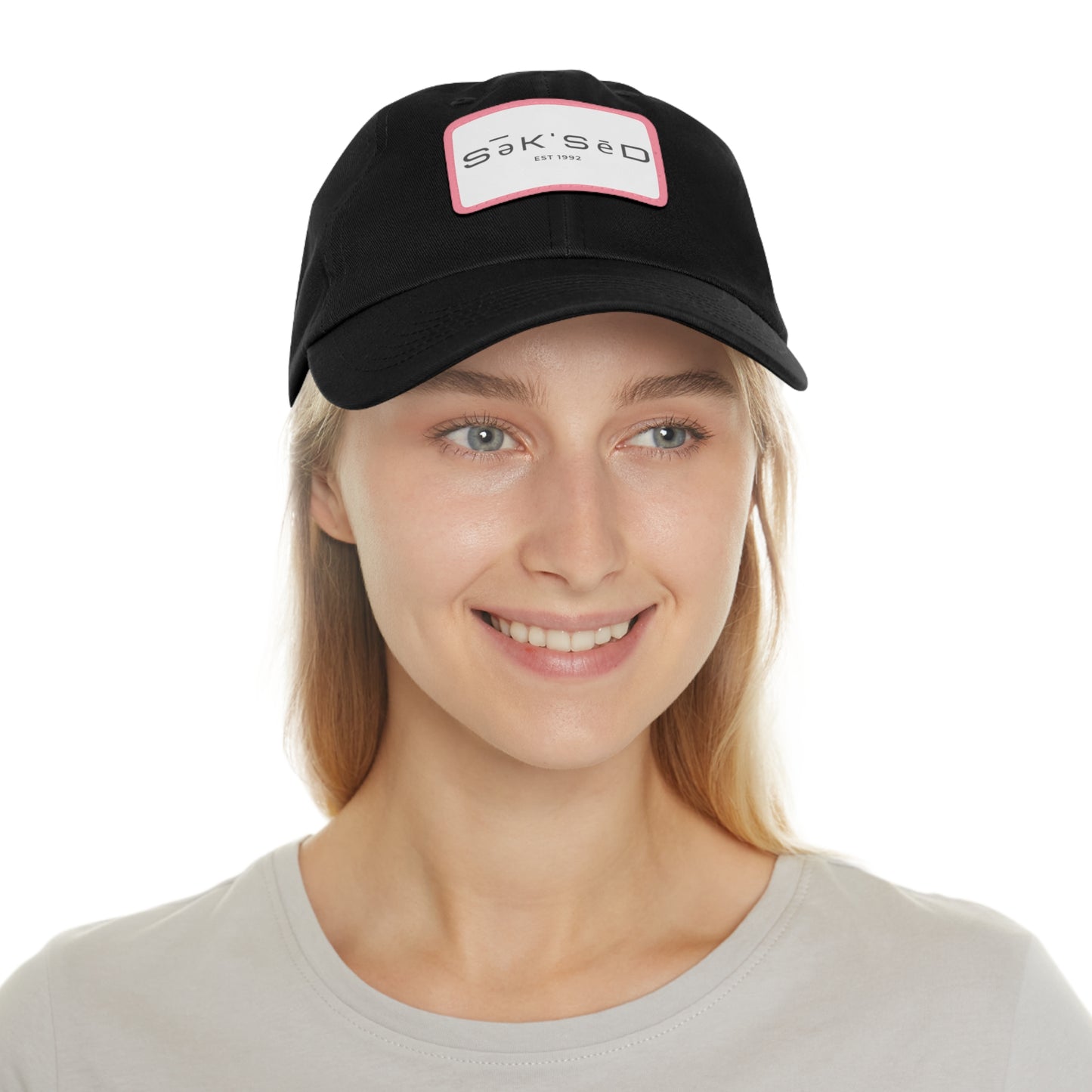 ANYONE CAN SUCCEED Dad Hat with Rectangular Leather Patch