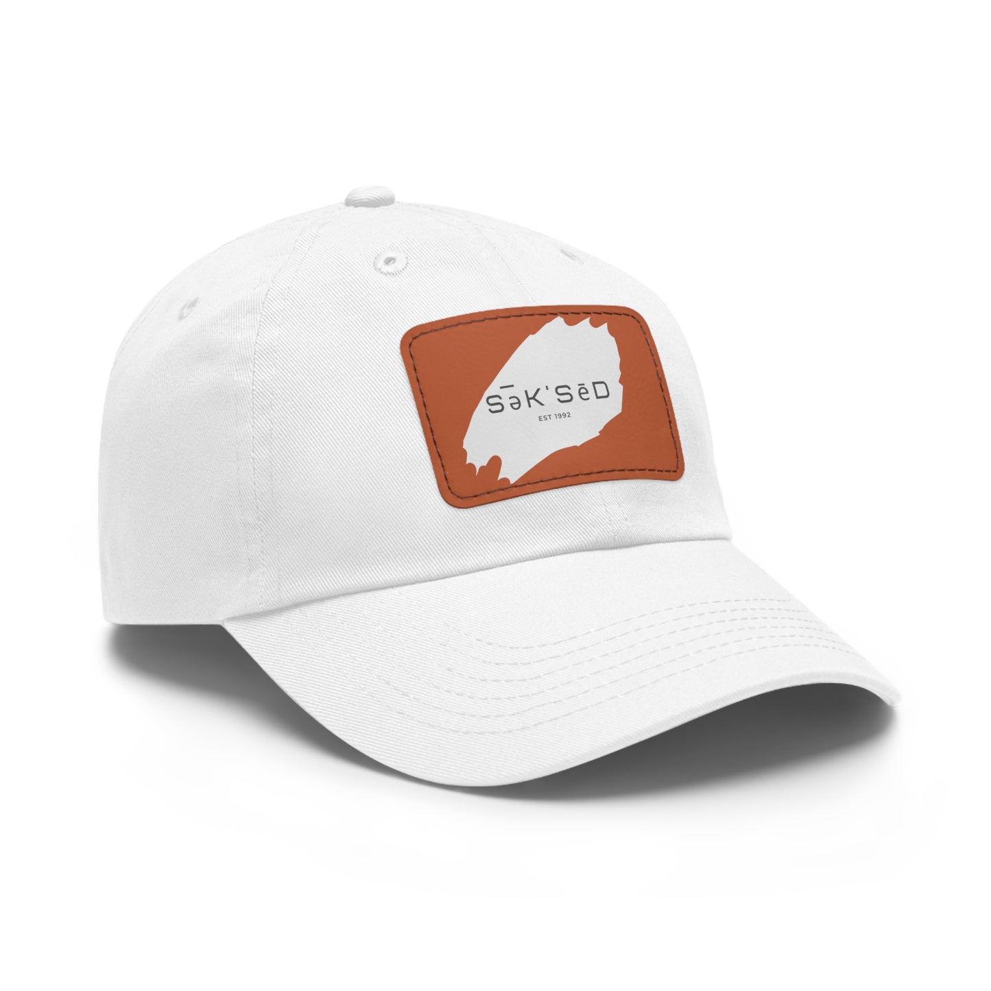 ANYONE CAN SUCCEED Dad Hat with Rectangular Leather Patch