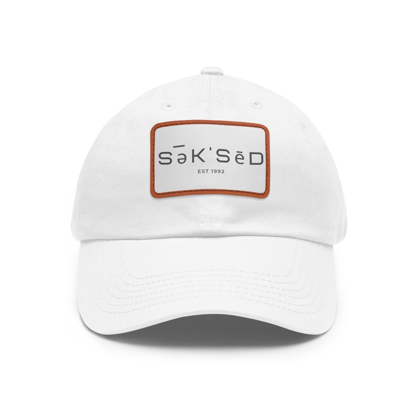 ANYONE CAN SUCCEED Dad Hat with Rectangular Leather Patch