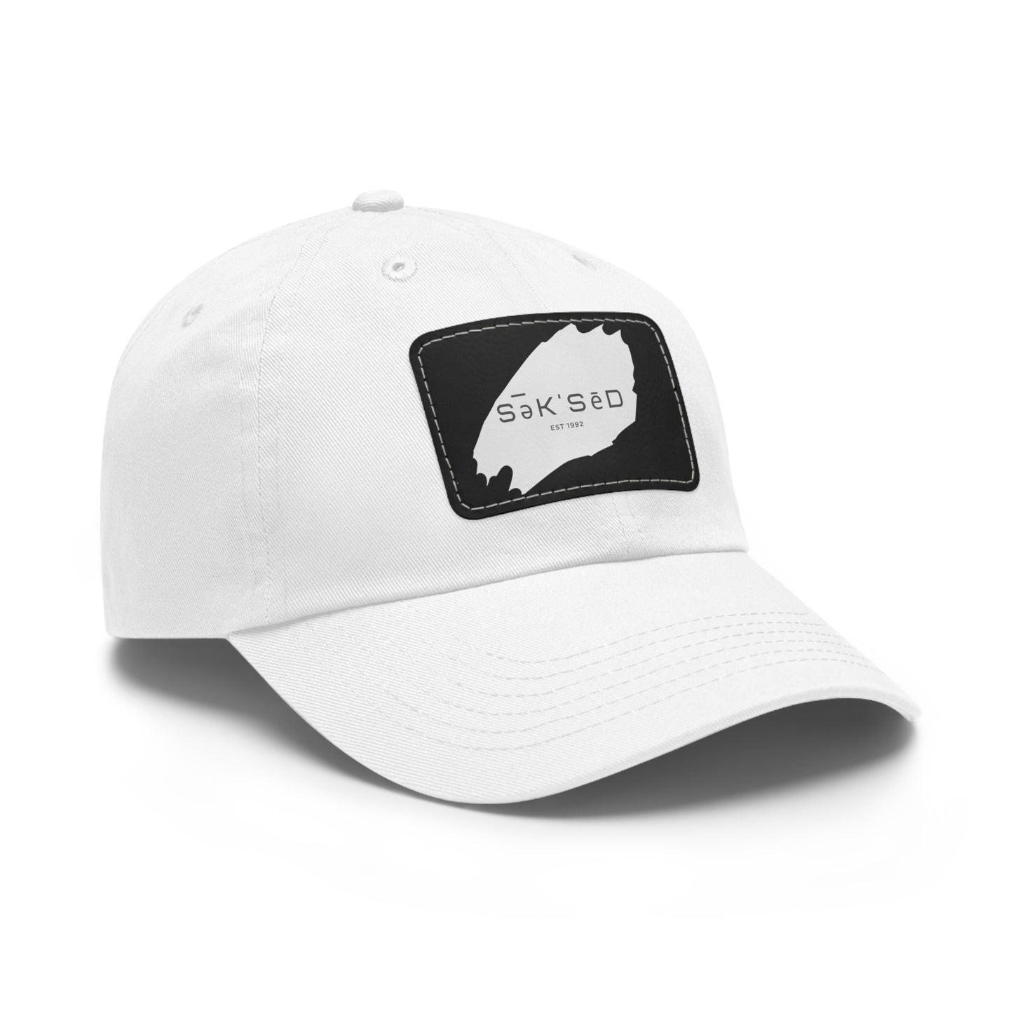 ANYONE CAN SUCCEED Dad Hat with Rectangular Leather Patch