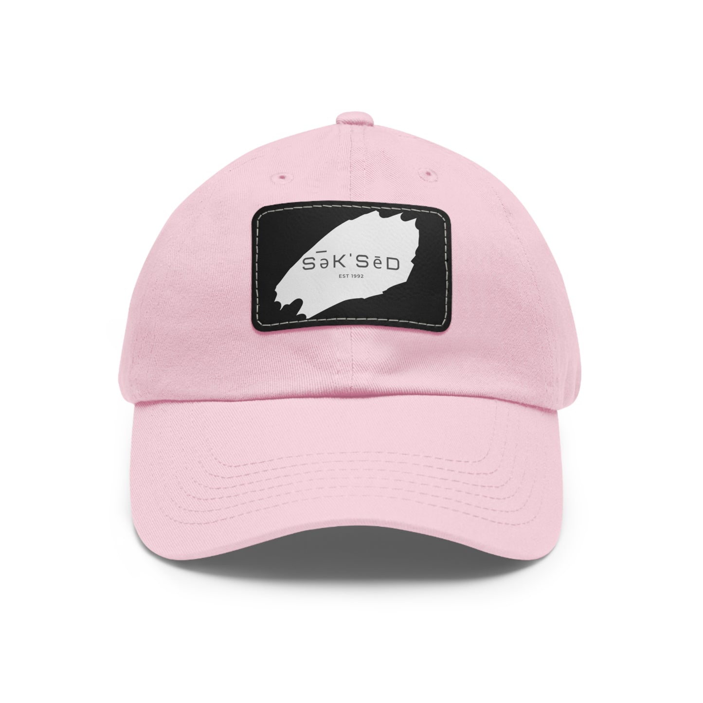 ANYONE CAN SUCCEED Dad Hat with Rectangular Leather Patch