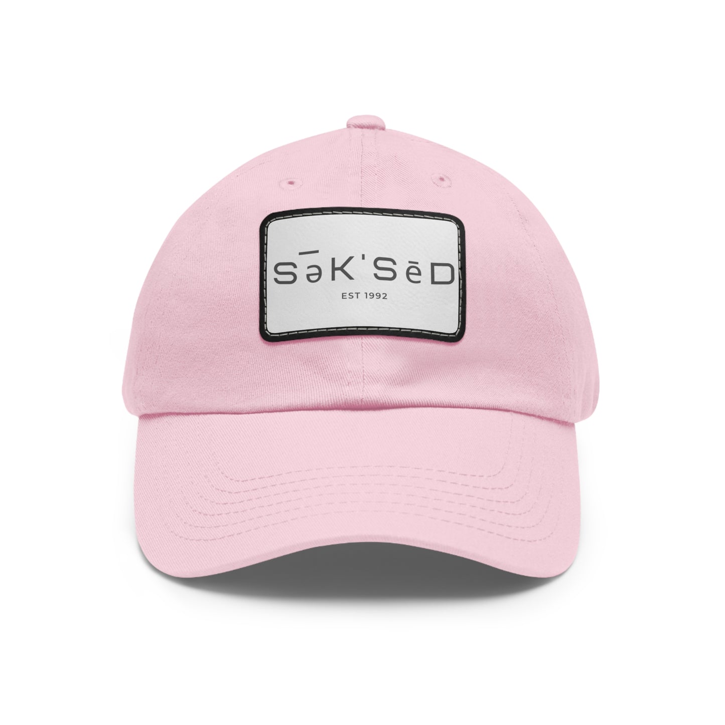 ANYONE CAN SUCCEED Dad Hat with Rectangular Leather Patch