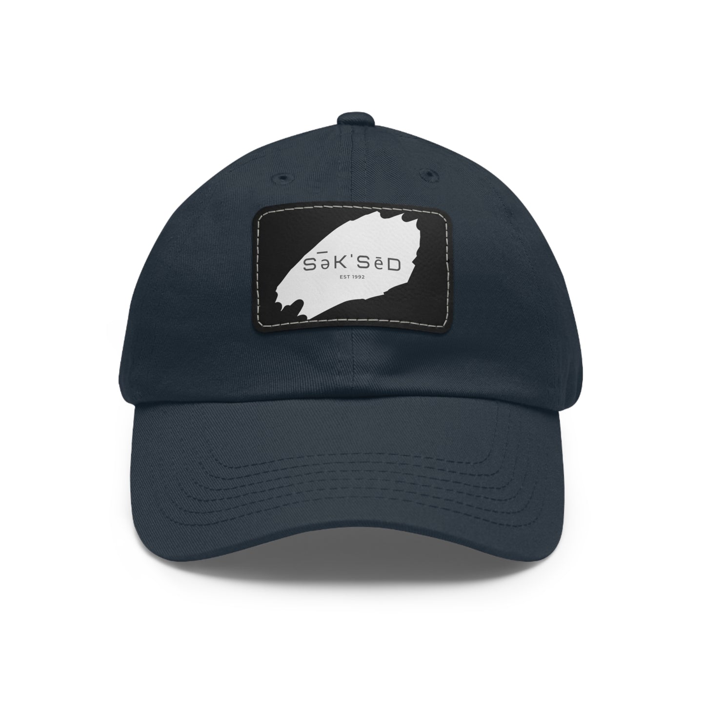 ANYONE CAN SUCCEED Dad Hat with Rectangular Leather Patch