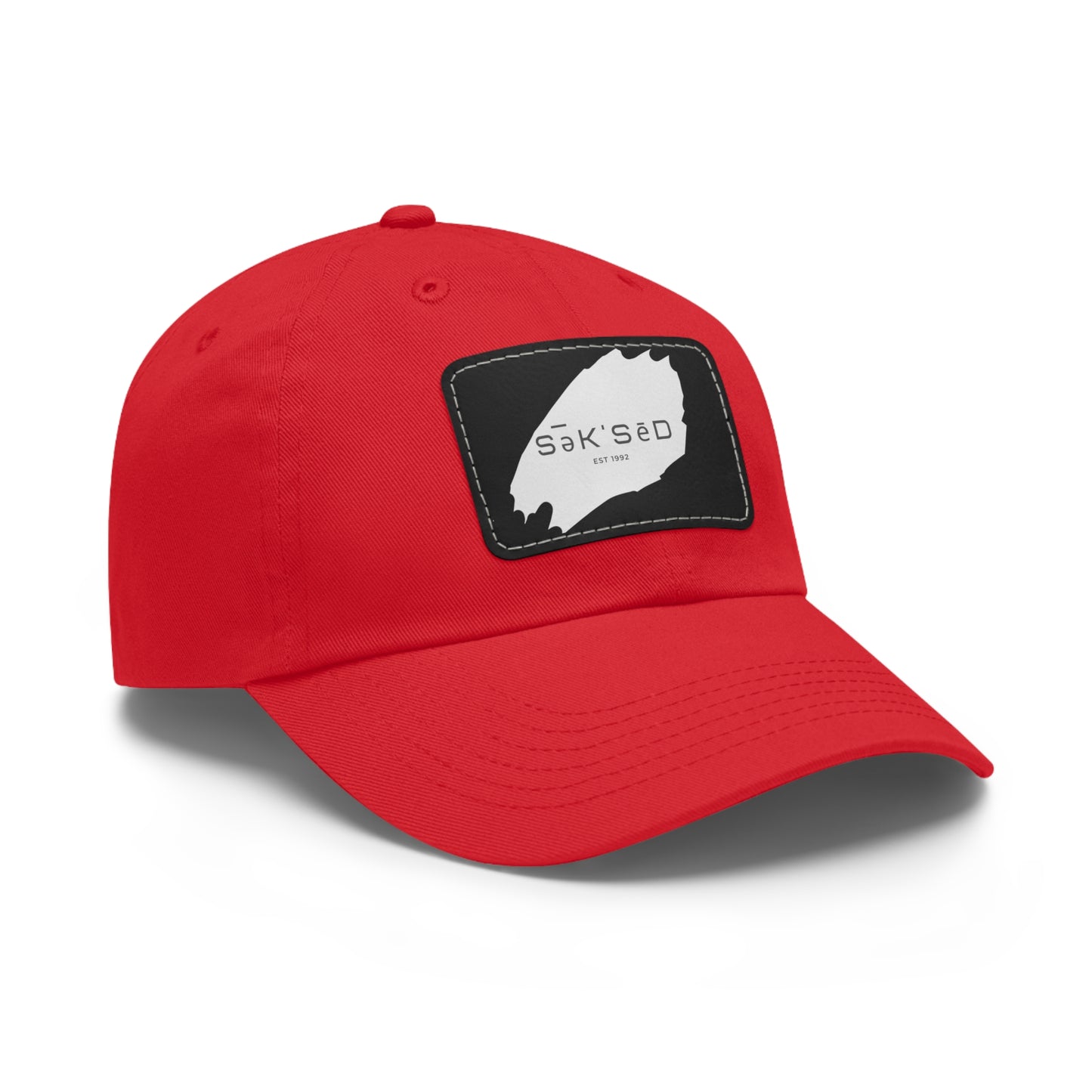 ANYONE CAN SUCCEED Dad Hat with Rectangular Leather Patch