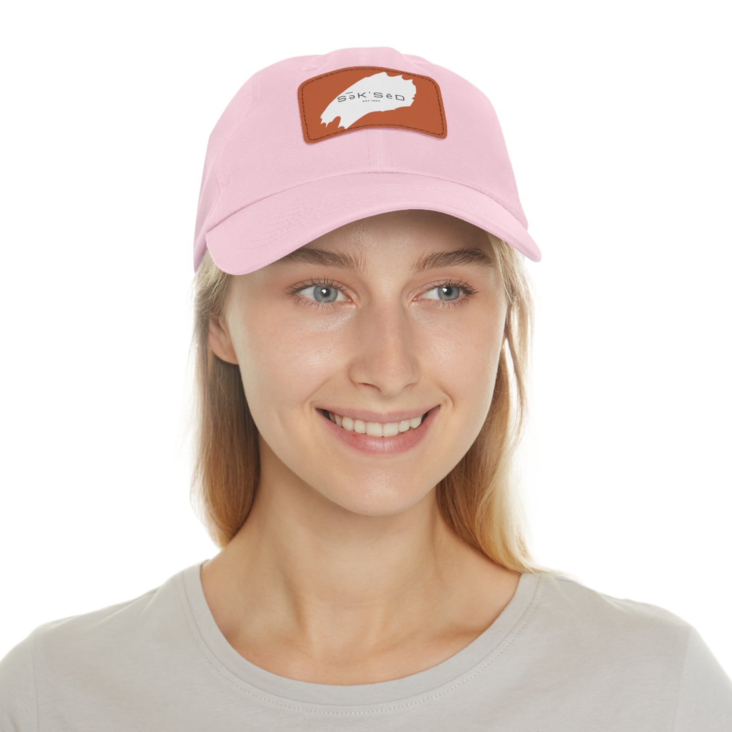 ANYONE CAN SUCCEED Dad Hat with Rectangular Leather Patch