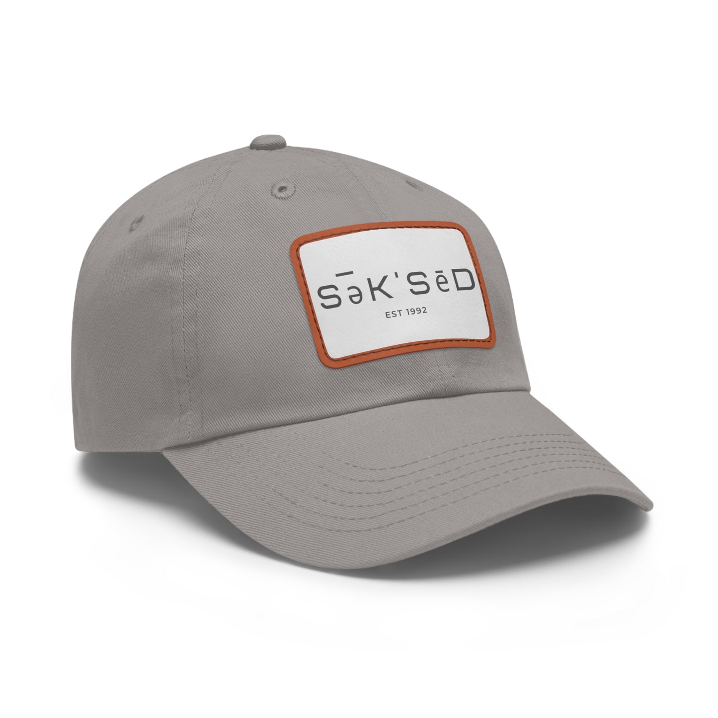 ANYONE CAN SUCCEED Dad Hat with Rectangular Leather Patch