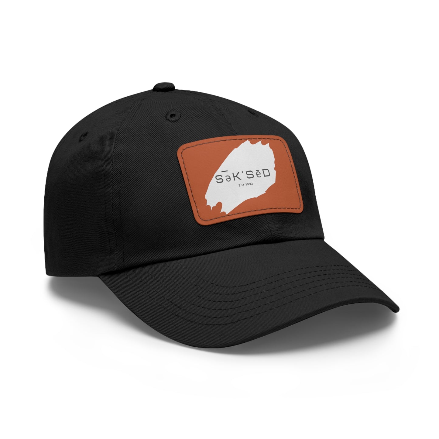 ANYONE CAN SUCCEED Dad Hat with Rectangular Leather Patch