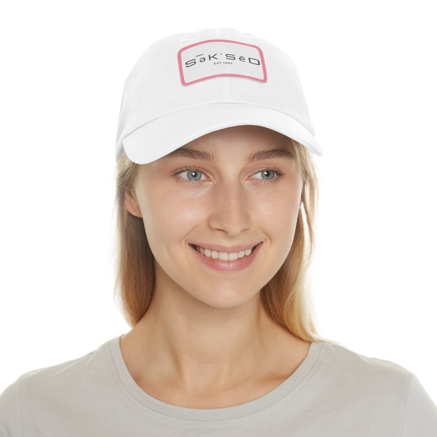 ANYONE CAN SUCCEED Dad Hat with Rectangular Leather Patch