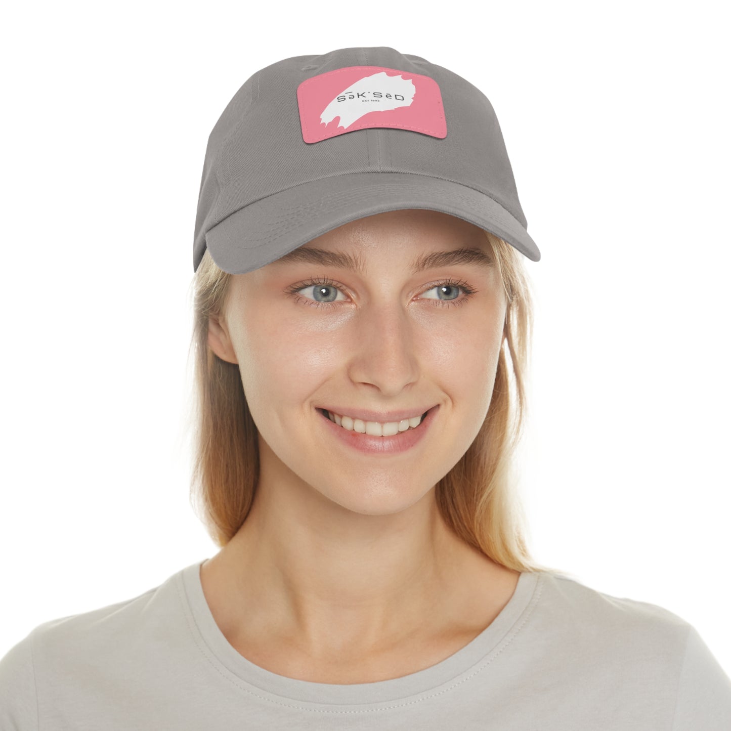 ANYONE CAN SUCCEED Dad Hat with Rectangular Leather Patch