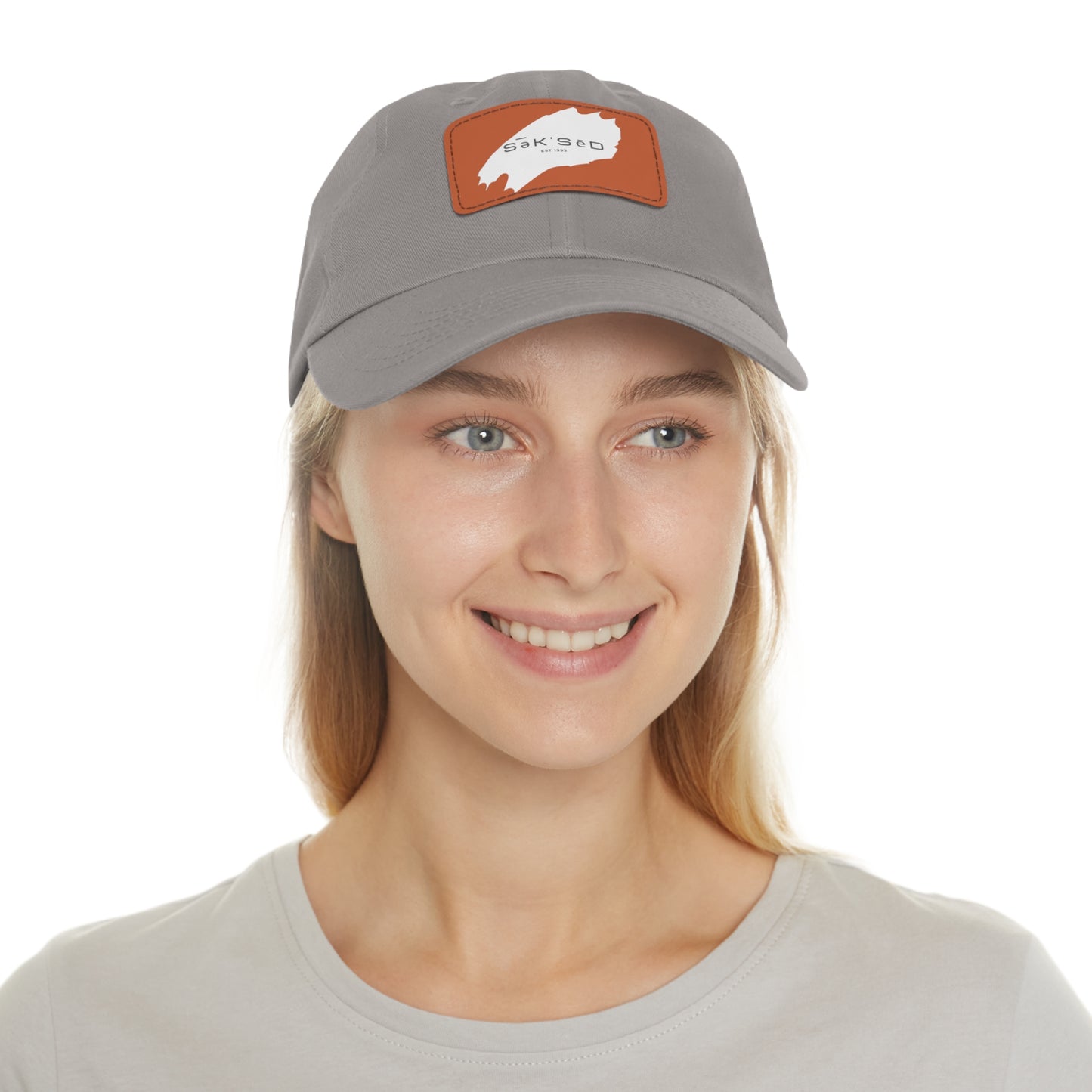 ANYONE CAN SUCCEED Dad Hat with Rectangular Leather Patch