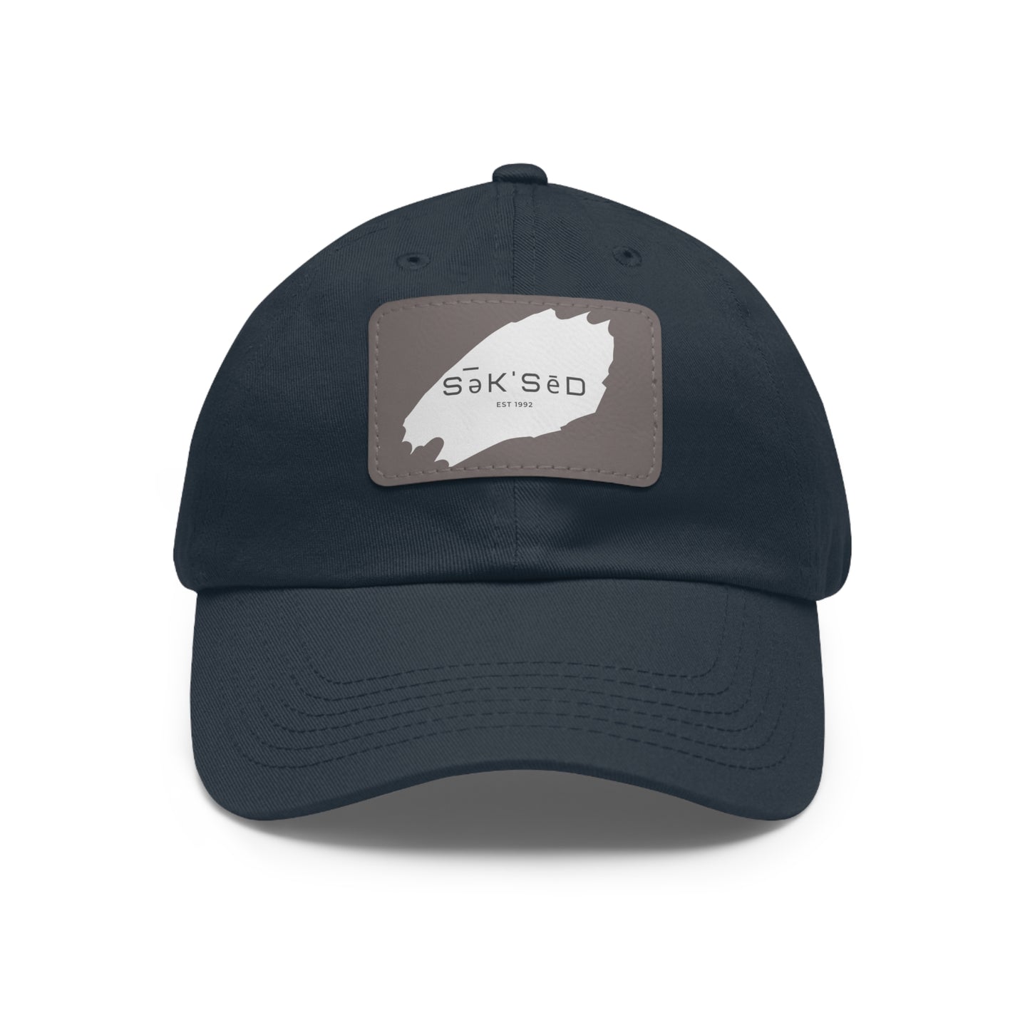 ANYONE CAN SUCCEED Dad Hat with Rectangular Leather Patch