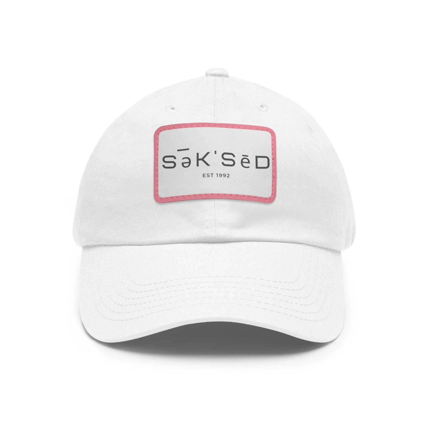 ANYONE CAN SUCCEED Dad Hat with Rectangular Leather Patch