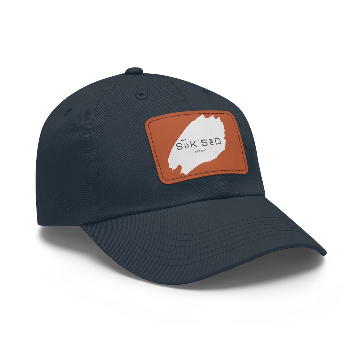 ANYONE CAN SUCCEED Dad Hat with Rectangular Leather Patch