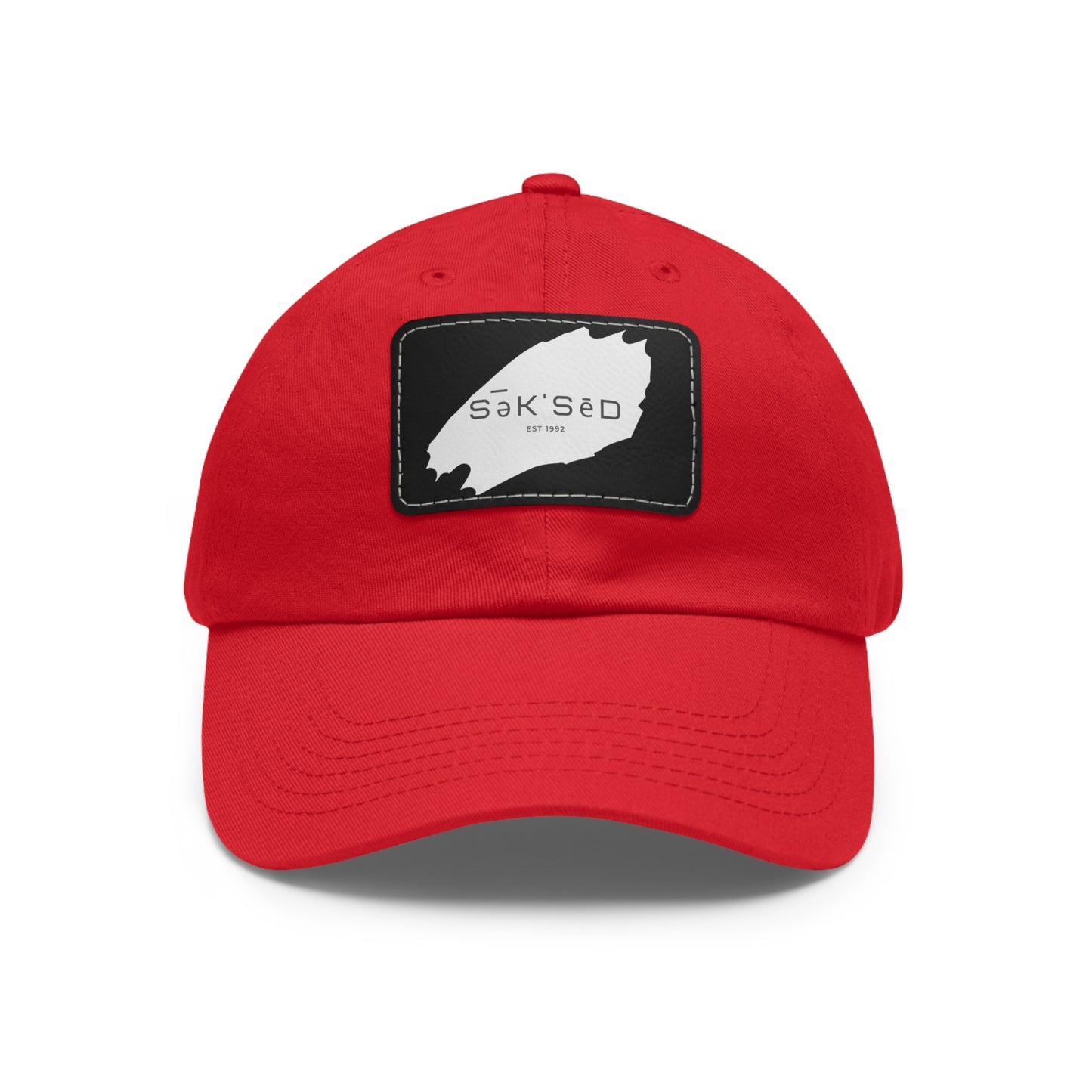 ANYONE CAN SUCCEED Dad Hat with Rectangular Leather Patch