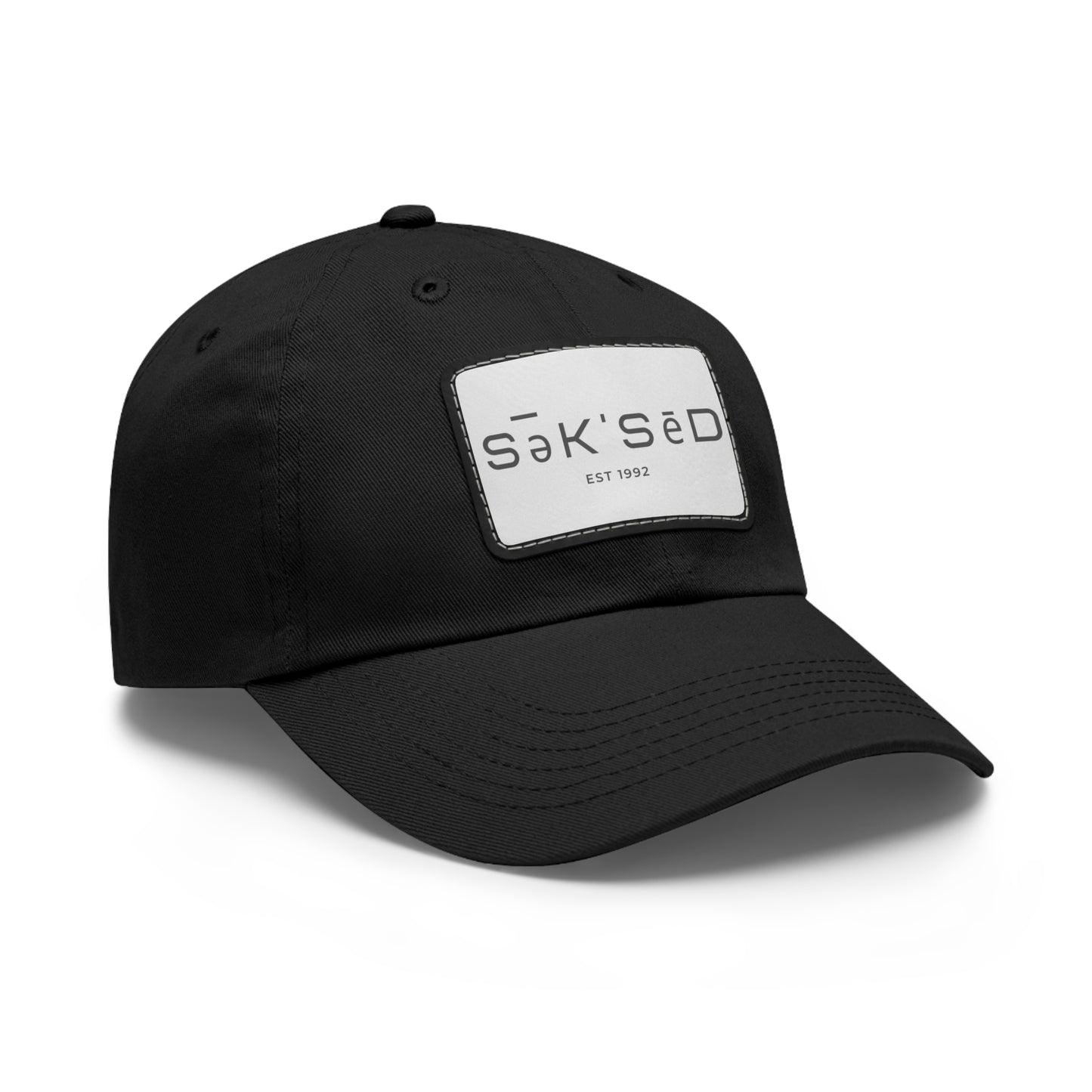 ANYONE CAN SUCCEED Dad Hat with Rectangular Leather Patch