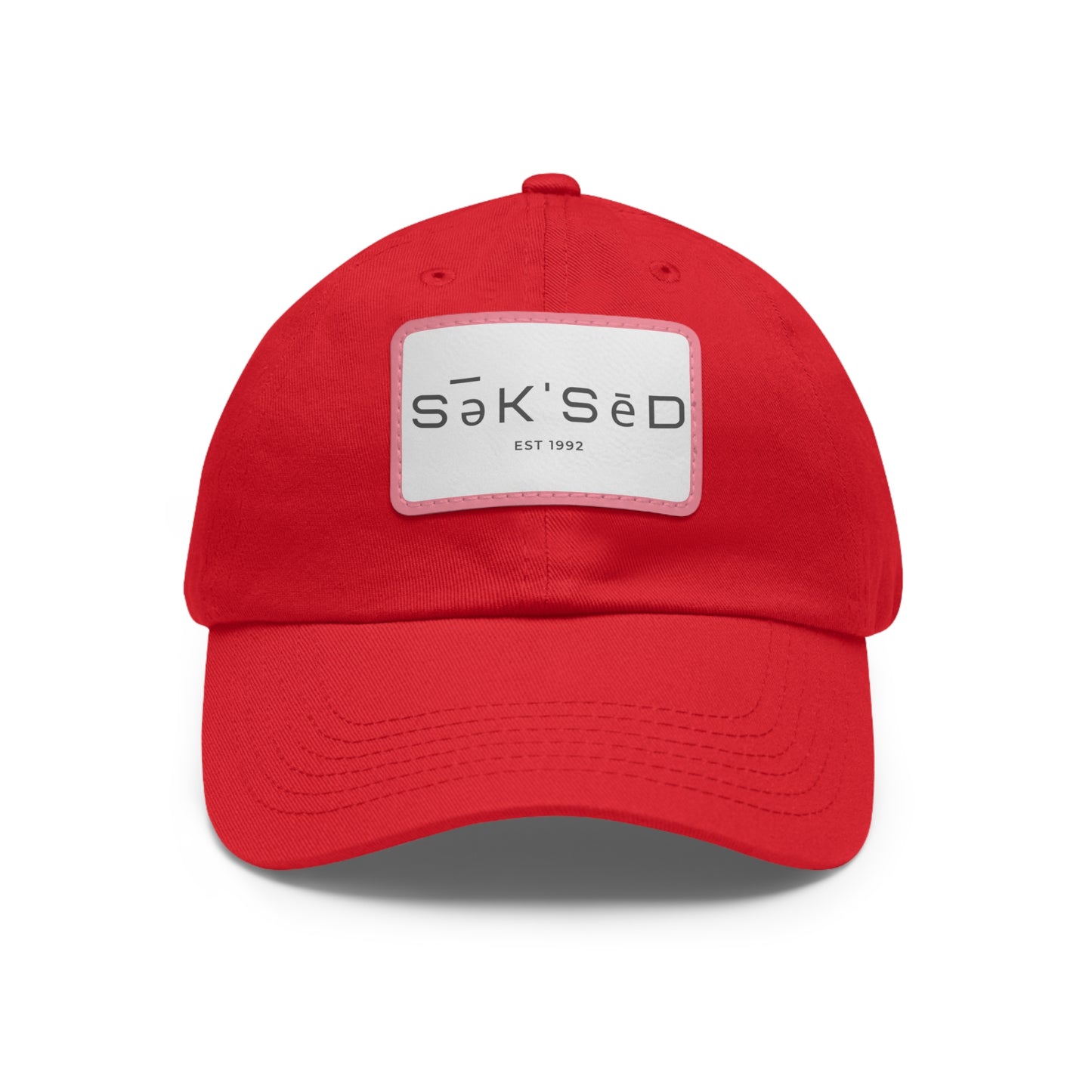 ANYONE CAN SUCCEED Dad Hat with Rectangular Leather Patch