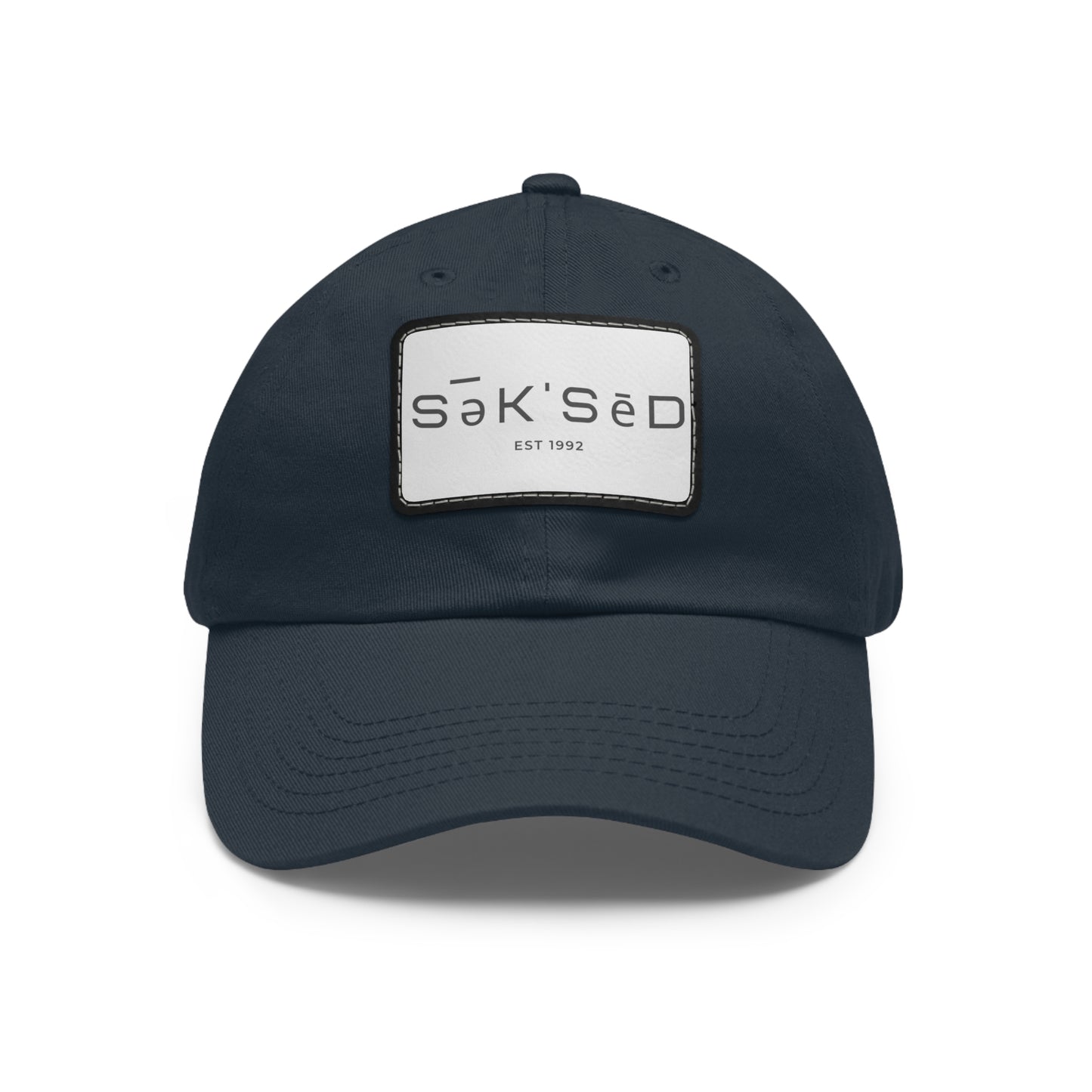 ANYONE CAN SUCCEED Dad Hat with Rectangular Leather Patch