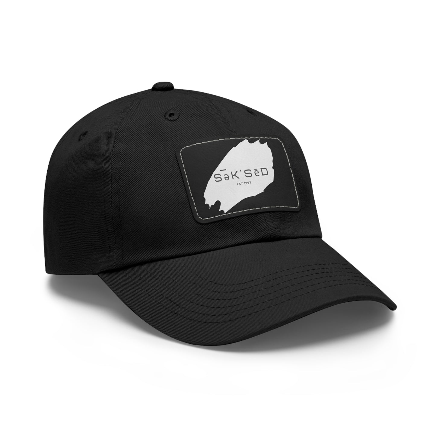 ANYONE CAN SUCCEED Dad Hat with Rectangular Leather Patch