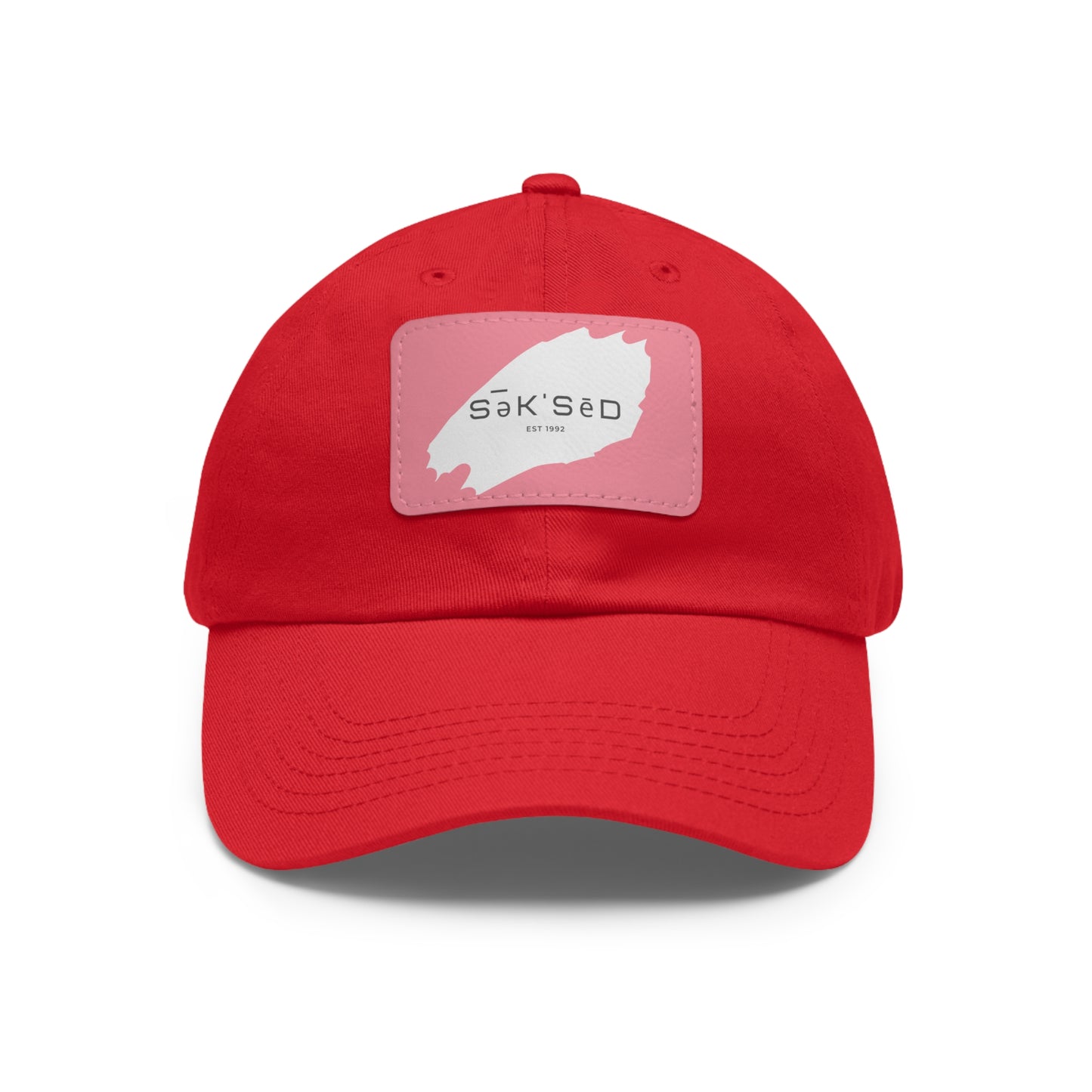 ANYONE CAN SUCCEED Dad Hat with Rectangular Leather Patch