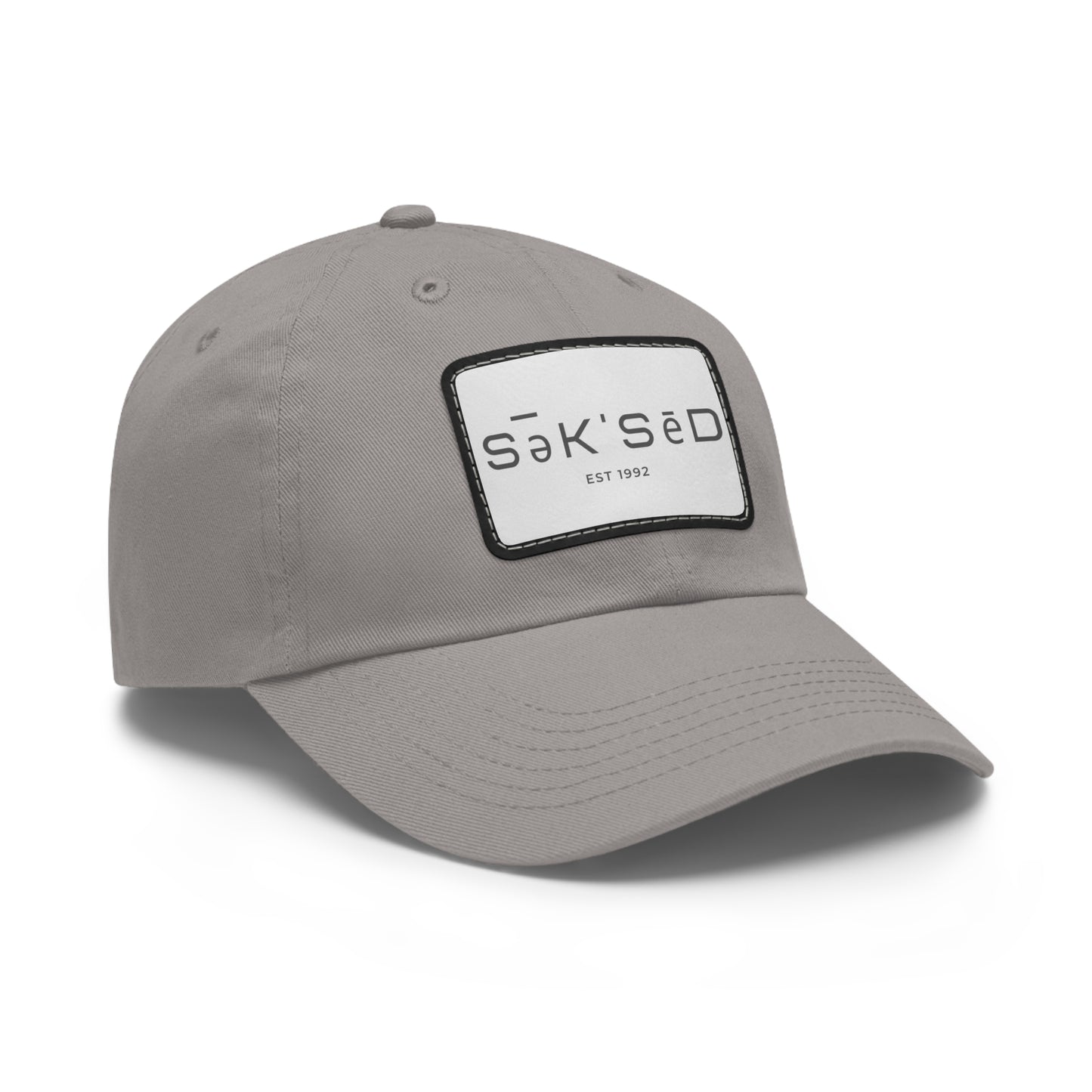 ANYONE CAN SUCCEED Dad Hat with Rectangular Leather Patch