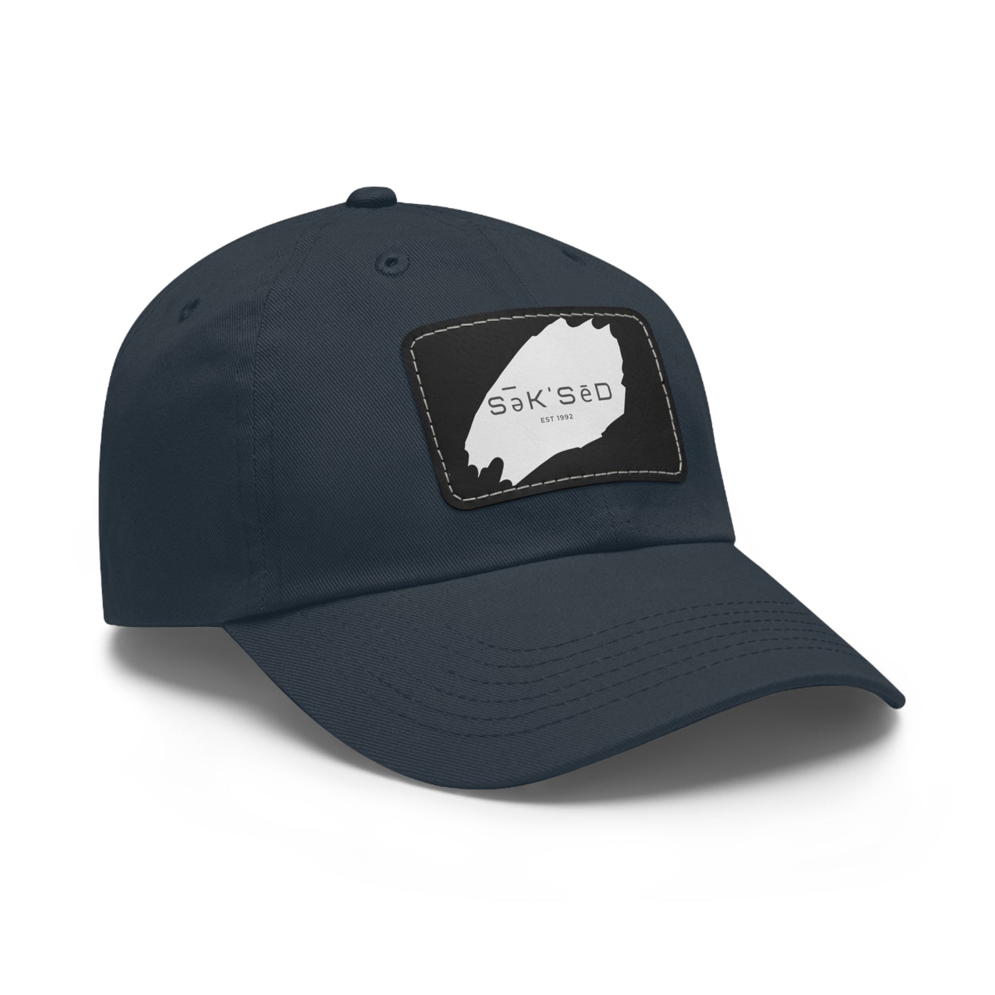 ANYONE CAN SUCCEED Dad Hat with Rectangular Leather Patch