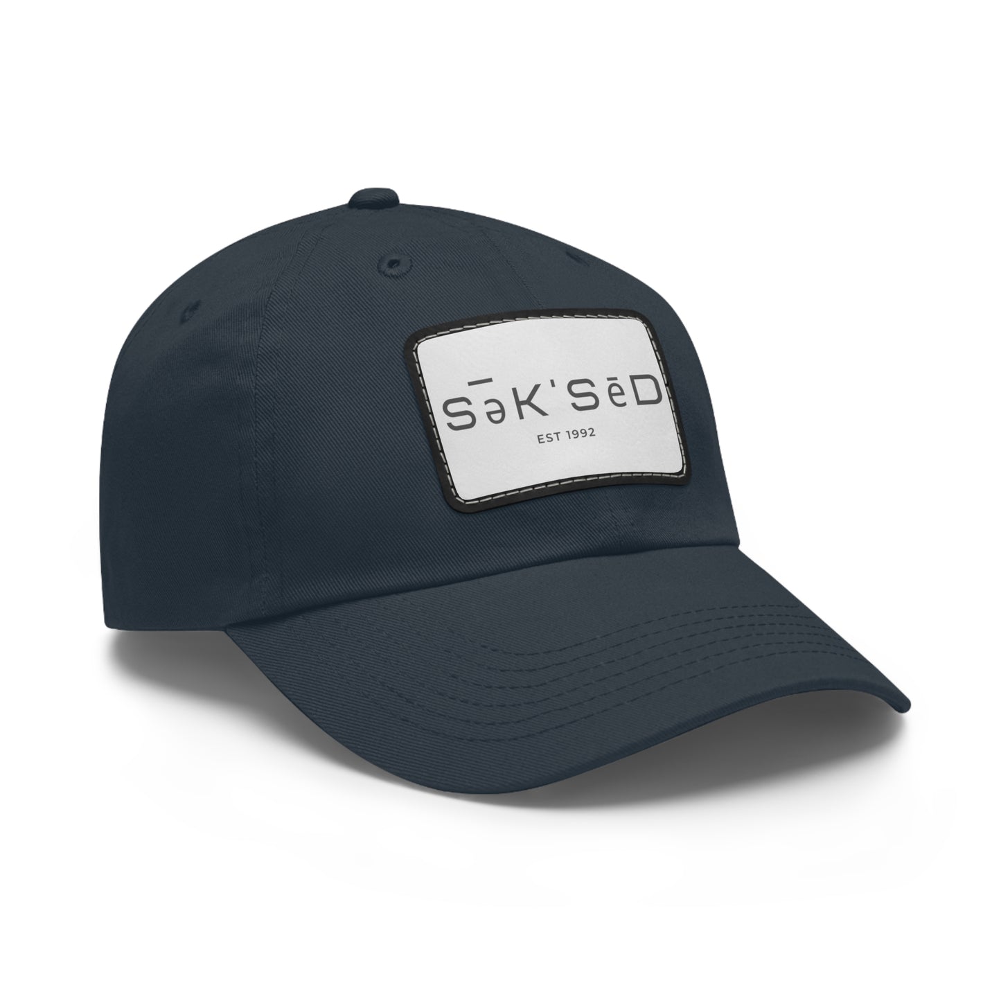 ANYONE CAN SUCCEED Dad Hat with Rectangular Leather Patch