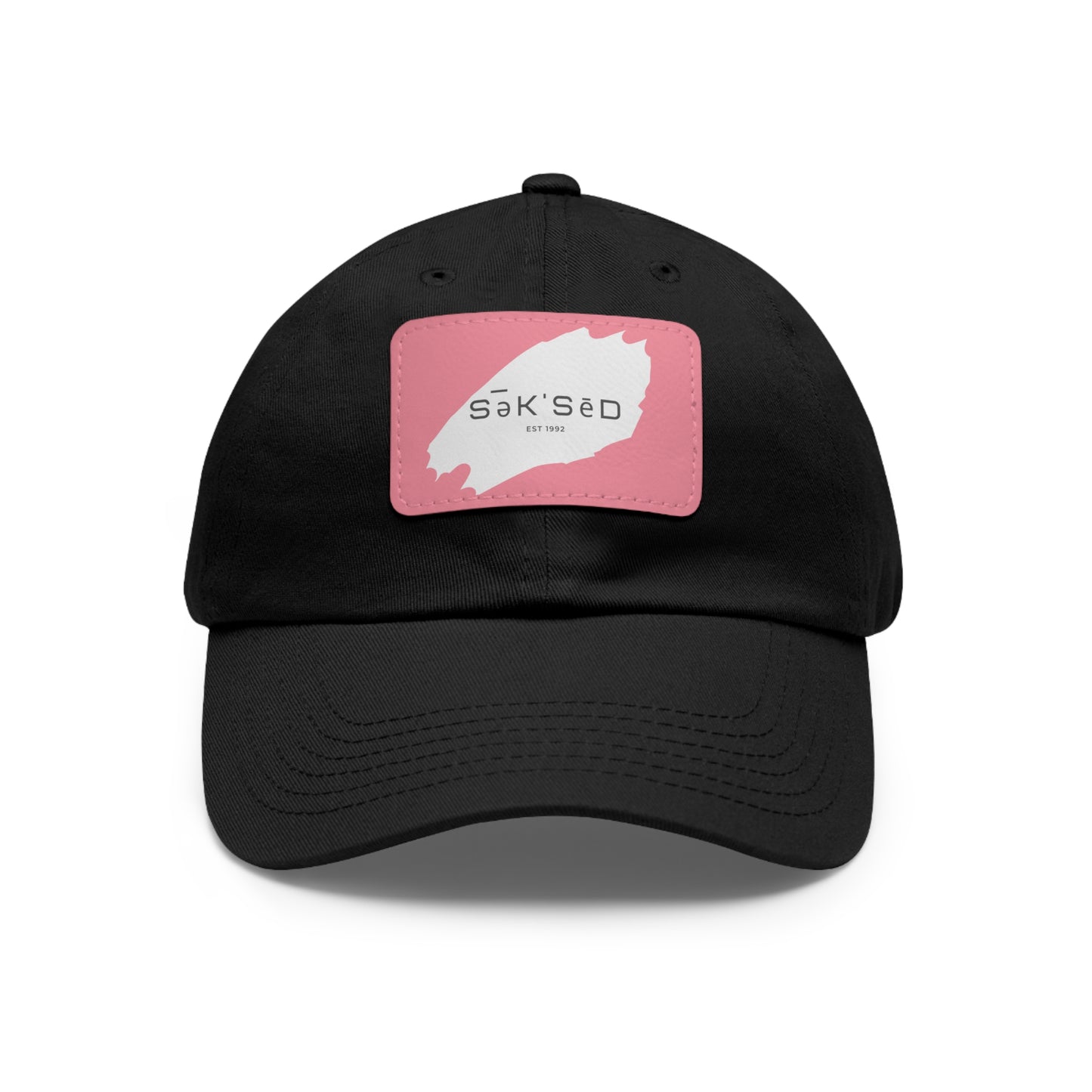 ANYONE CAN SUCCEED Dad Hat with Rectangular Leather Patch