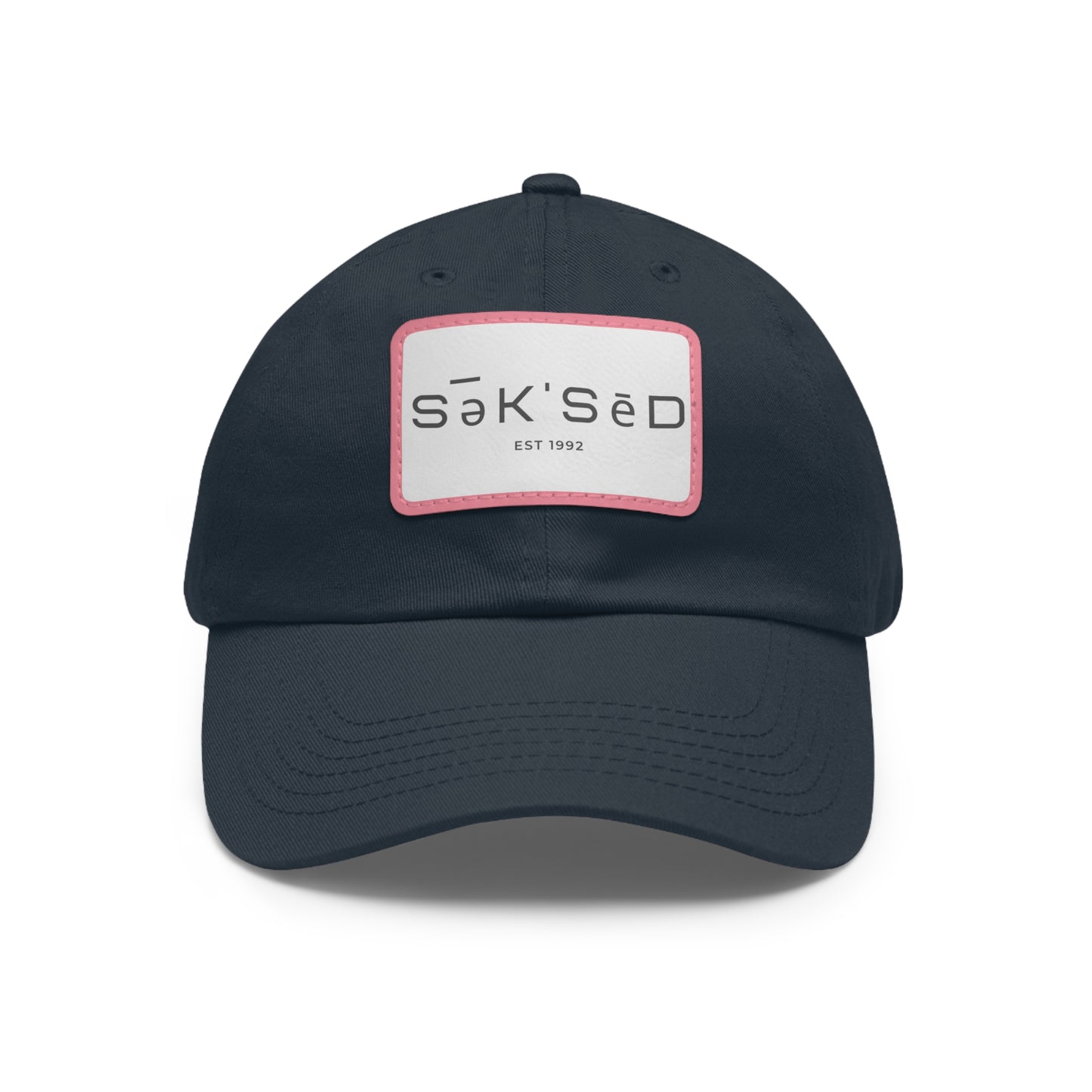 ANYONE CAN SUCCEED Dad Hat with Rectangular Leather Patch