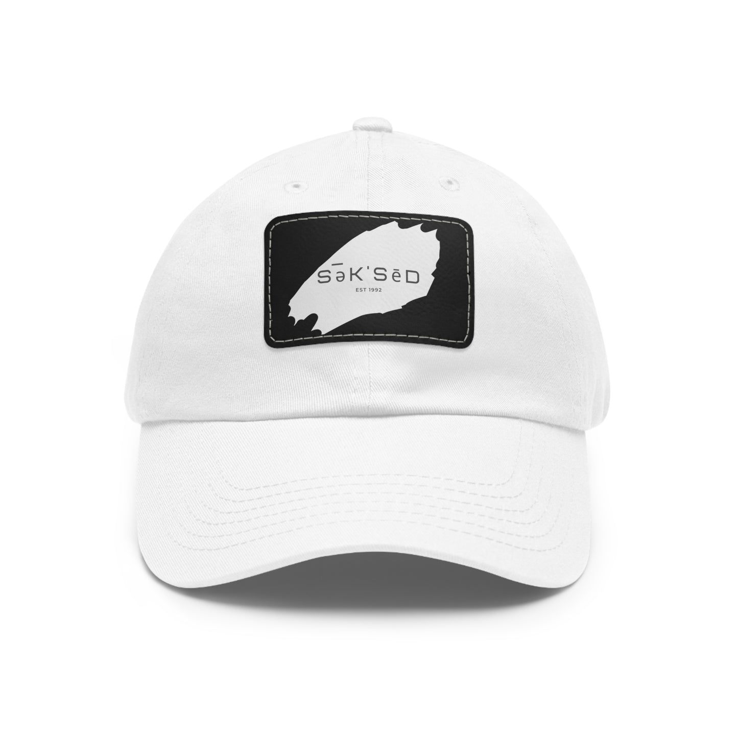 ANYONE CAN SUCCEED Dad Hat with Rectangular Leather Patch