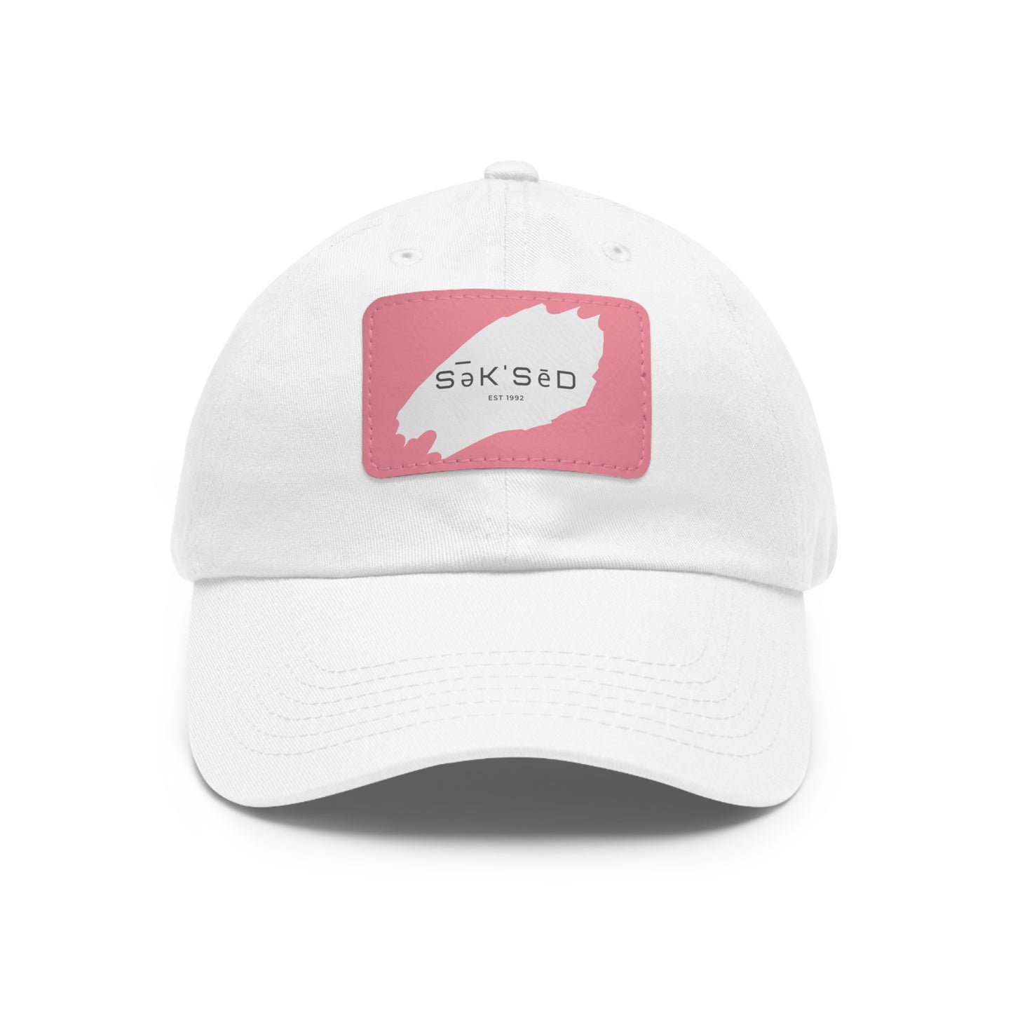 ANYONE CAN SUCCEED Dad Hat with Rectangular Leather Patch