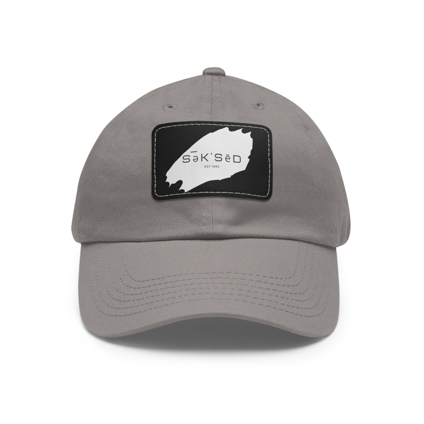 ANYONE CAN SUCCEED Dad Hat with Rectangular Leather Patch