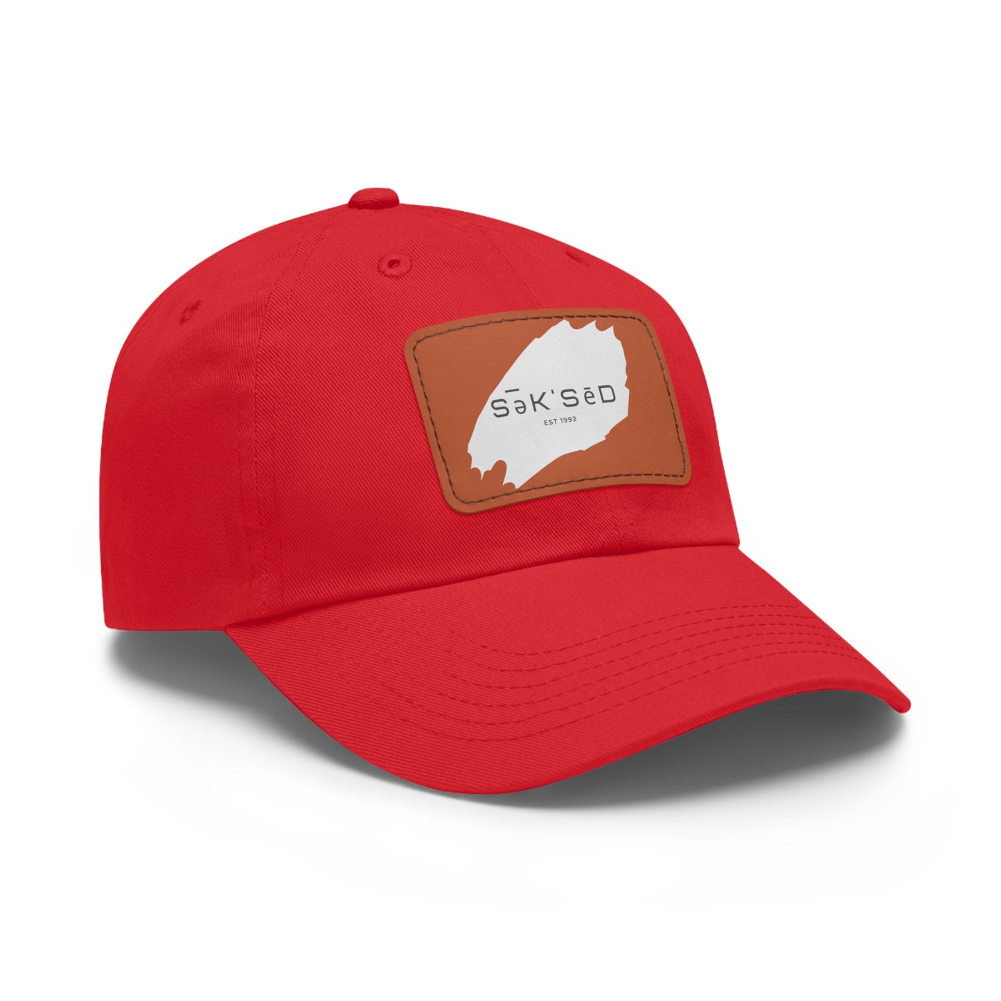 ANYONE CAN SUCCEED Dad Hat with Rectangular Leather Patch