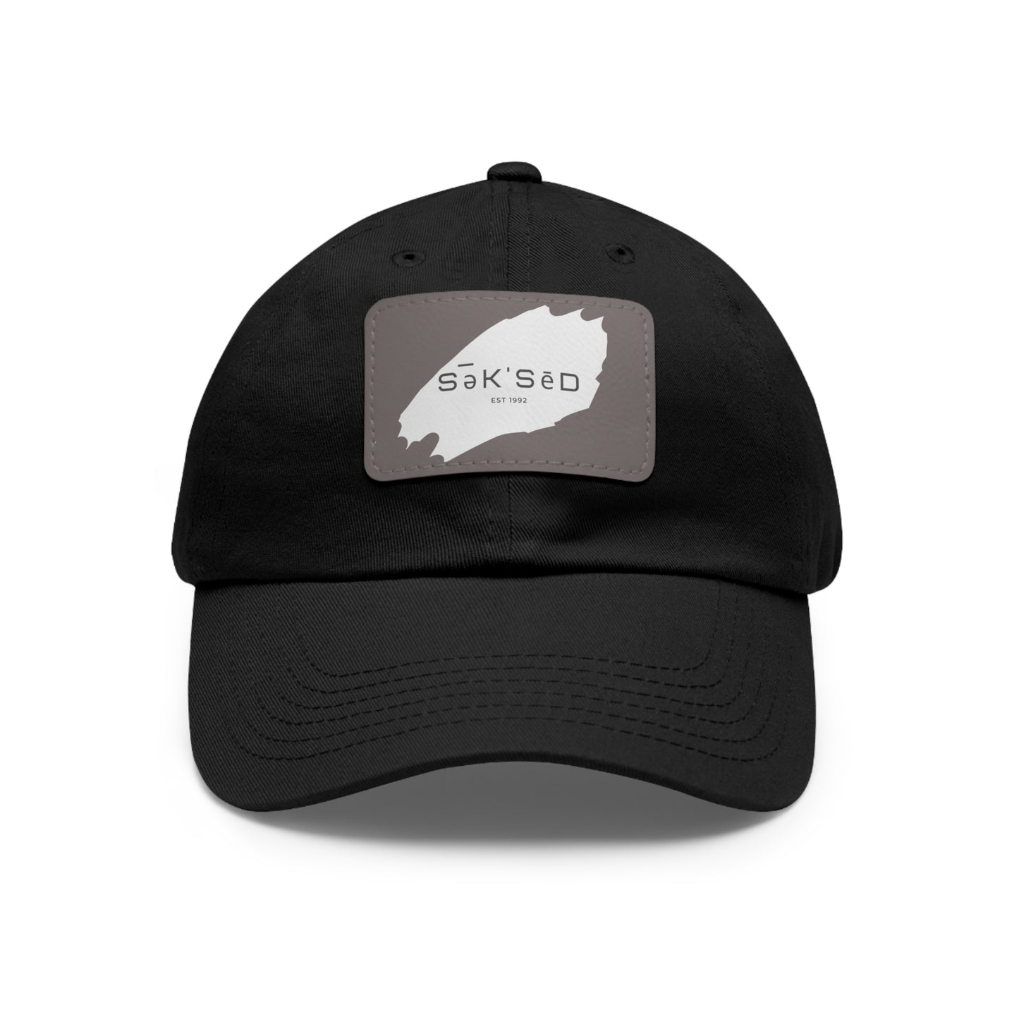 ANYONE CAN SUCCEED Dad Hat with Rectangular Leather Patch