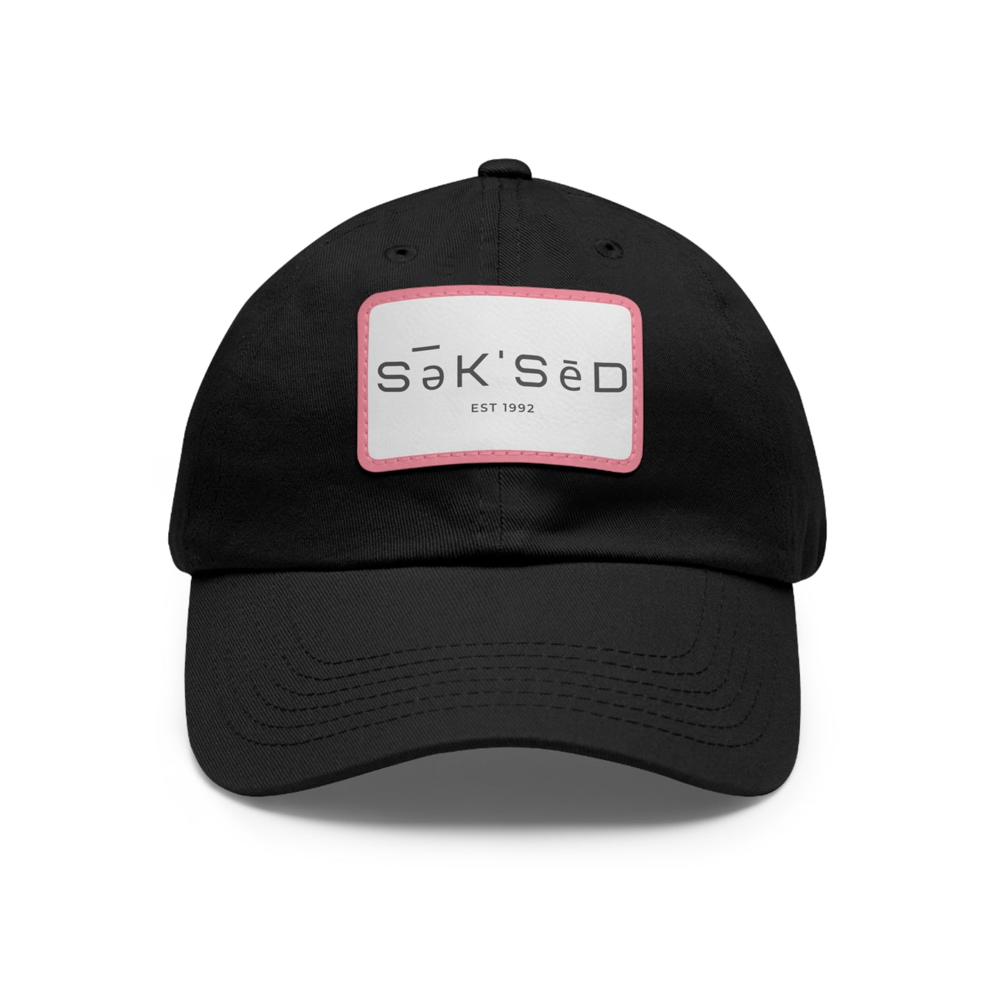 ANYONE CAN SUCCEED Dad Hat with Rectangular Leather Patch