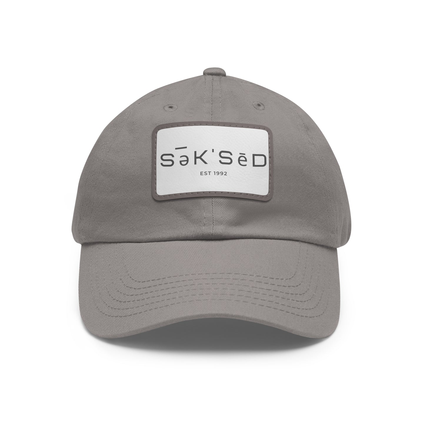 ANYONE CAN SUCCEED Dad Hat with Rectangular Leather Patch