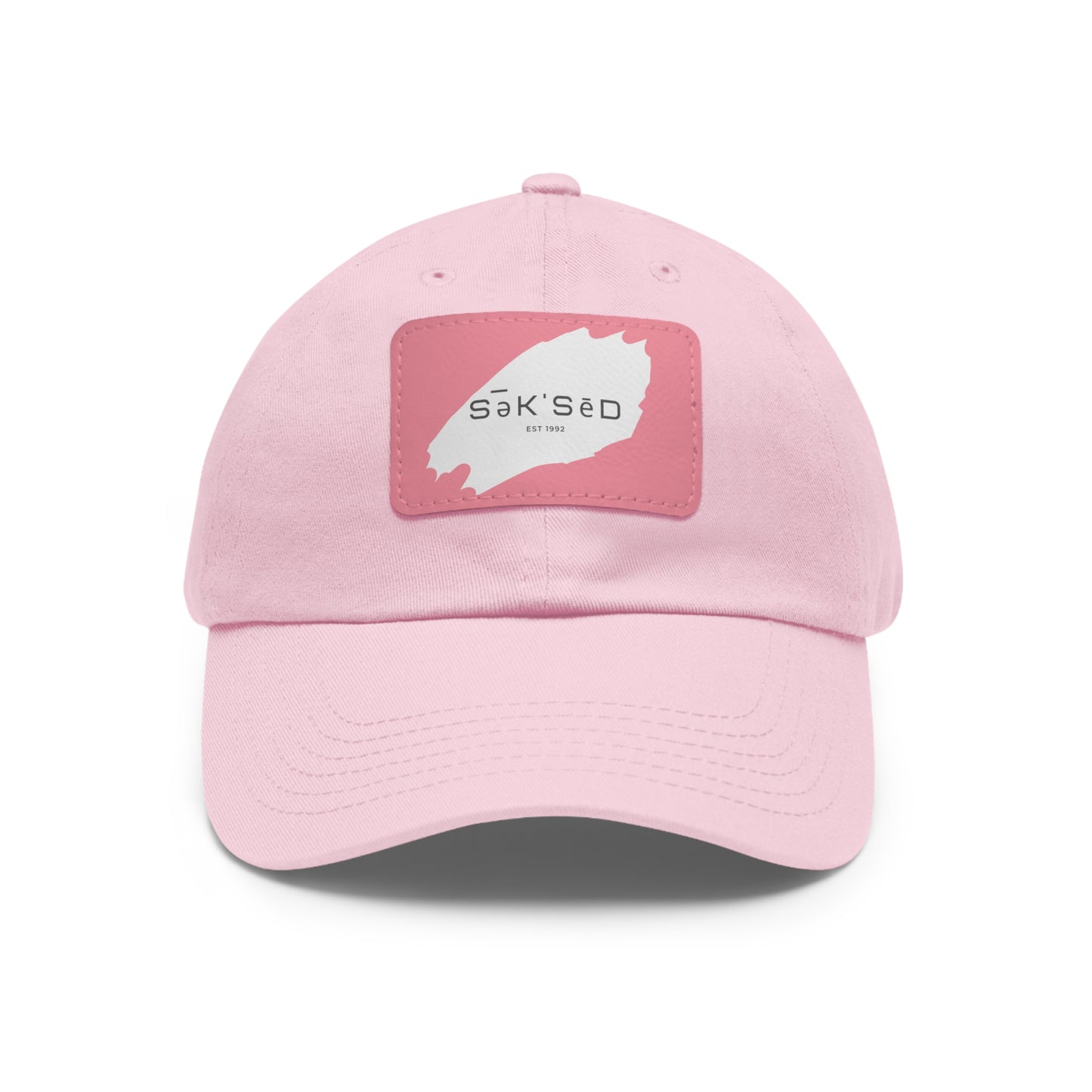 ANYONE CAN SUCCEED Dad Hat with Rectangular Leather Patch