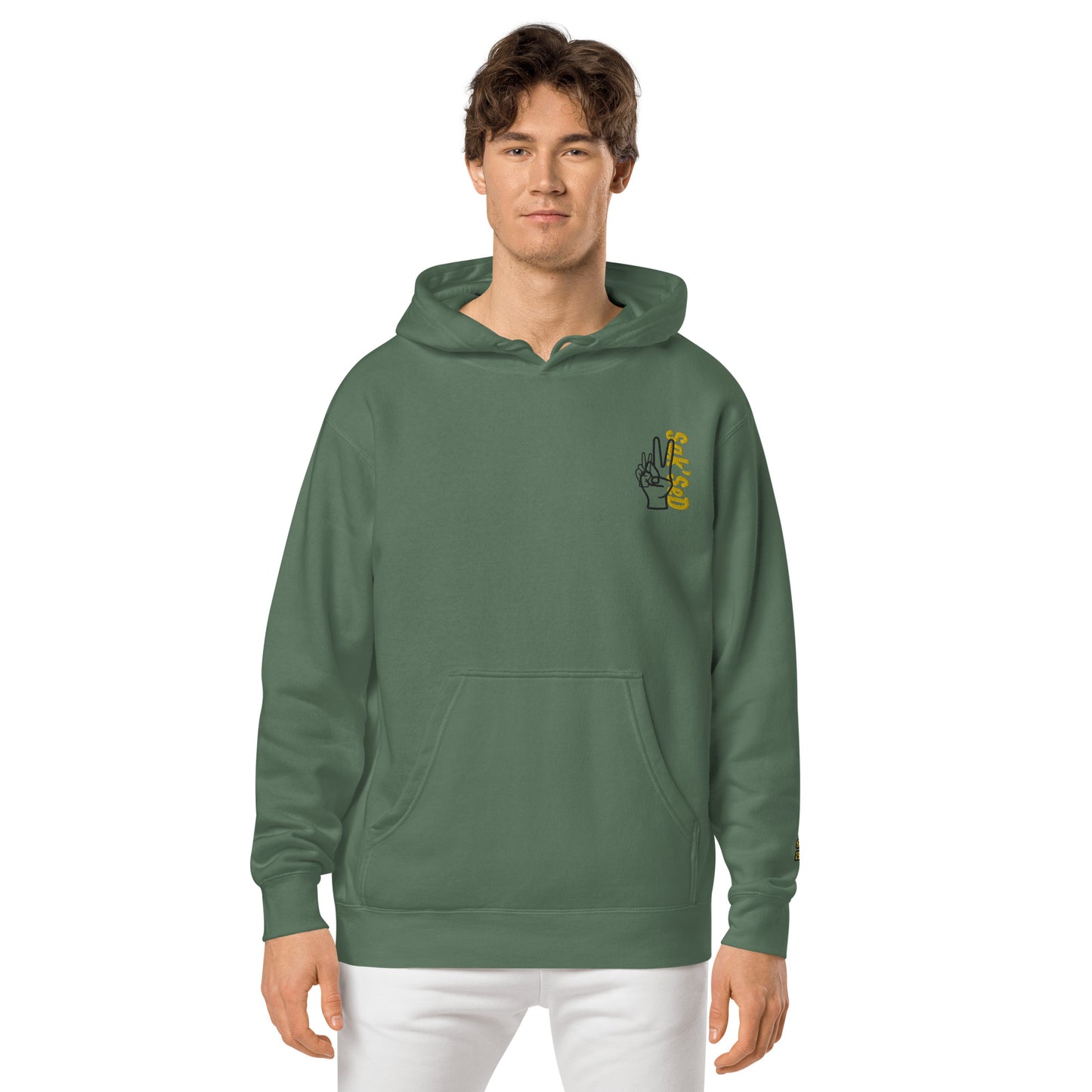 "Elevate Your Style with the Unisex Pigment-Dyed Hoodie by ANYONE CAN SUCCEED QUALITY."