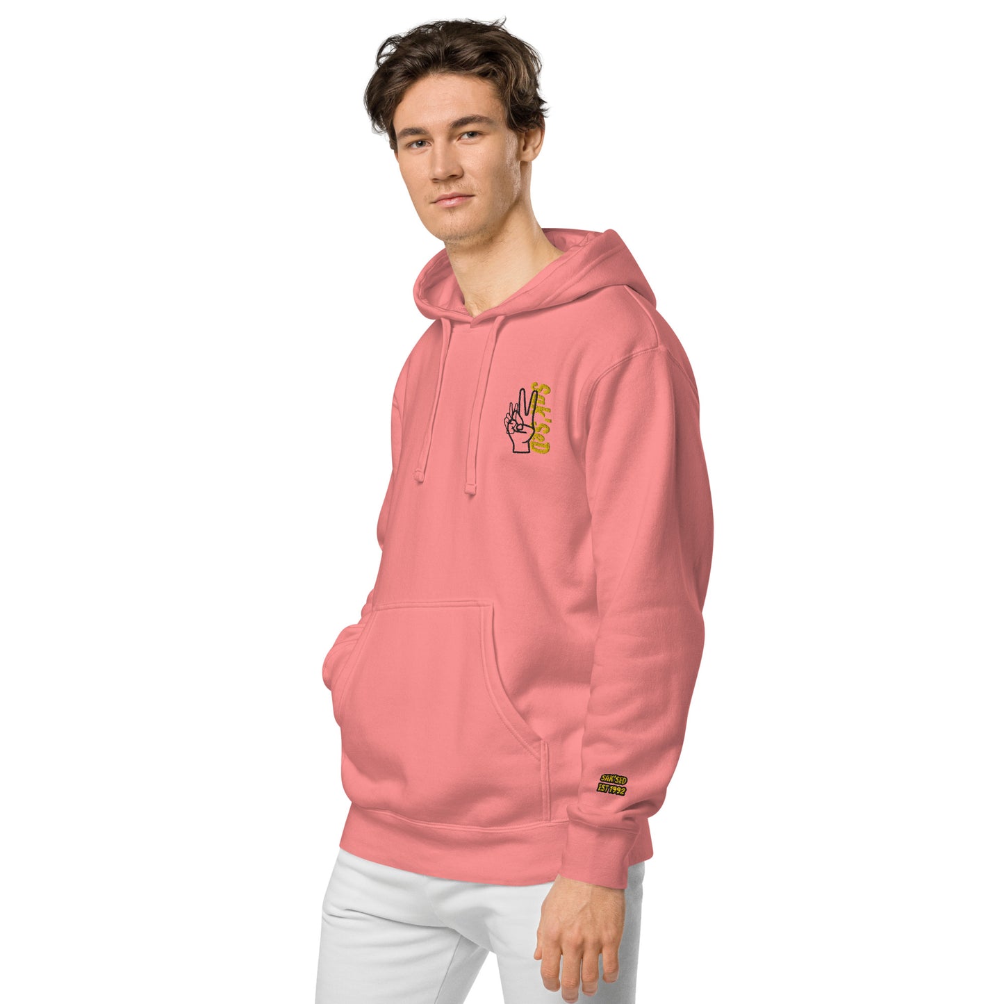 "Elevate Your Style with the Unisex Pigment-Dyed Hoodie by ANYONE CAN SUCCEED QUALITY."