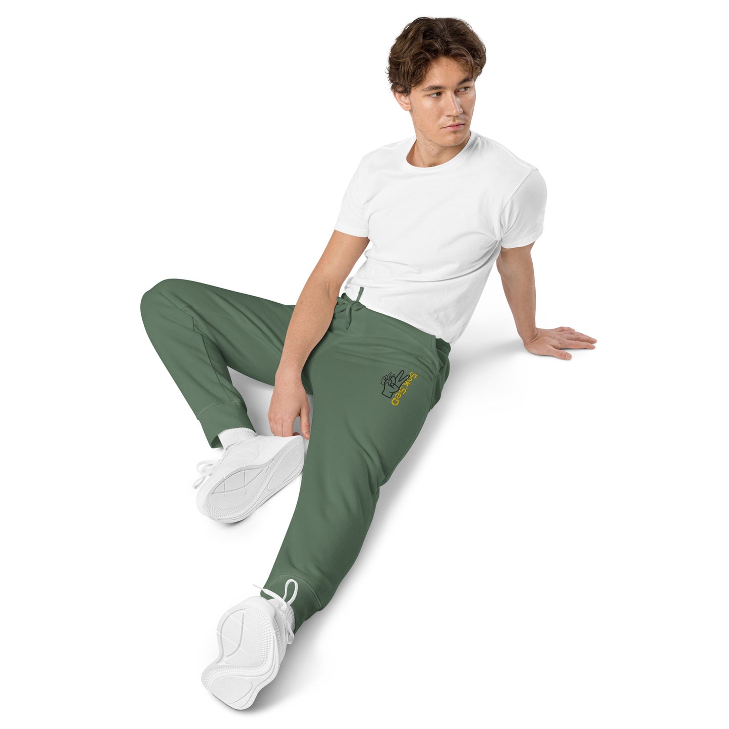 "Introducing the High-Quality Unisex Pigment-Dyed Sweatpants by ANYONE CAN SUCCEED QUALITY."