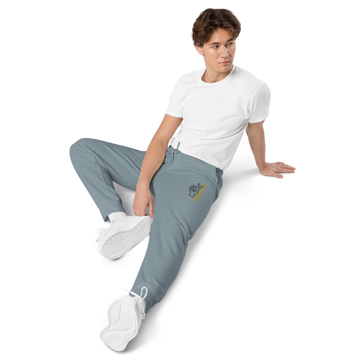 "Introducing the High-Quality Unisex Pigment-Dyed Sweatpants by ANYONE CAN SUCCEED QUALITY."